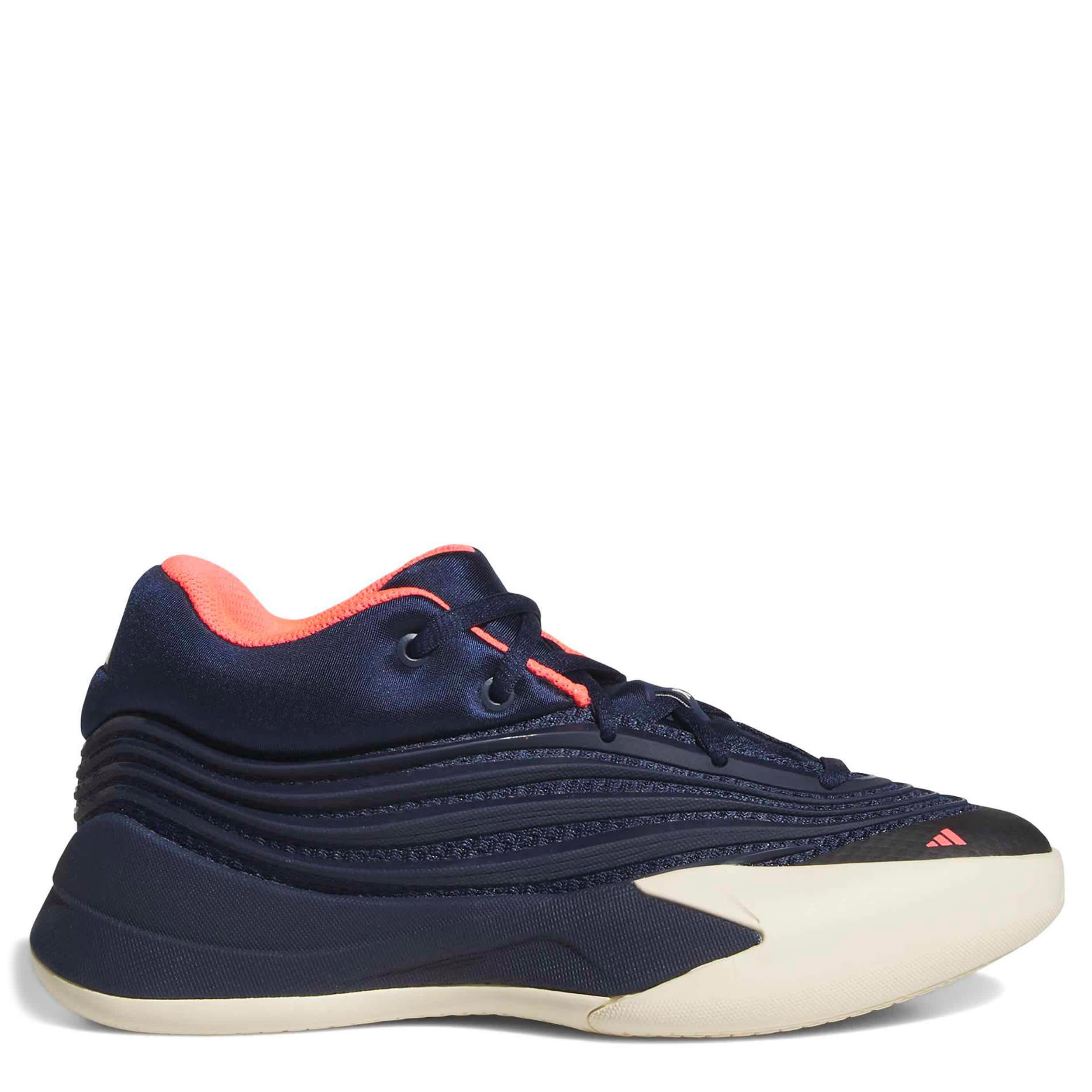 ADIDAS-BOYS BIG KID DAME X BASKETBALL SHOE-DARK BLUE & BEIGE