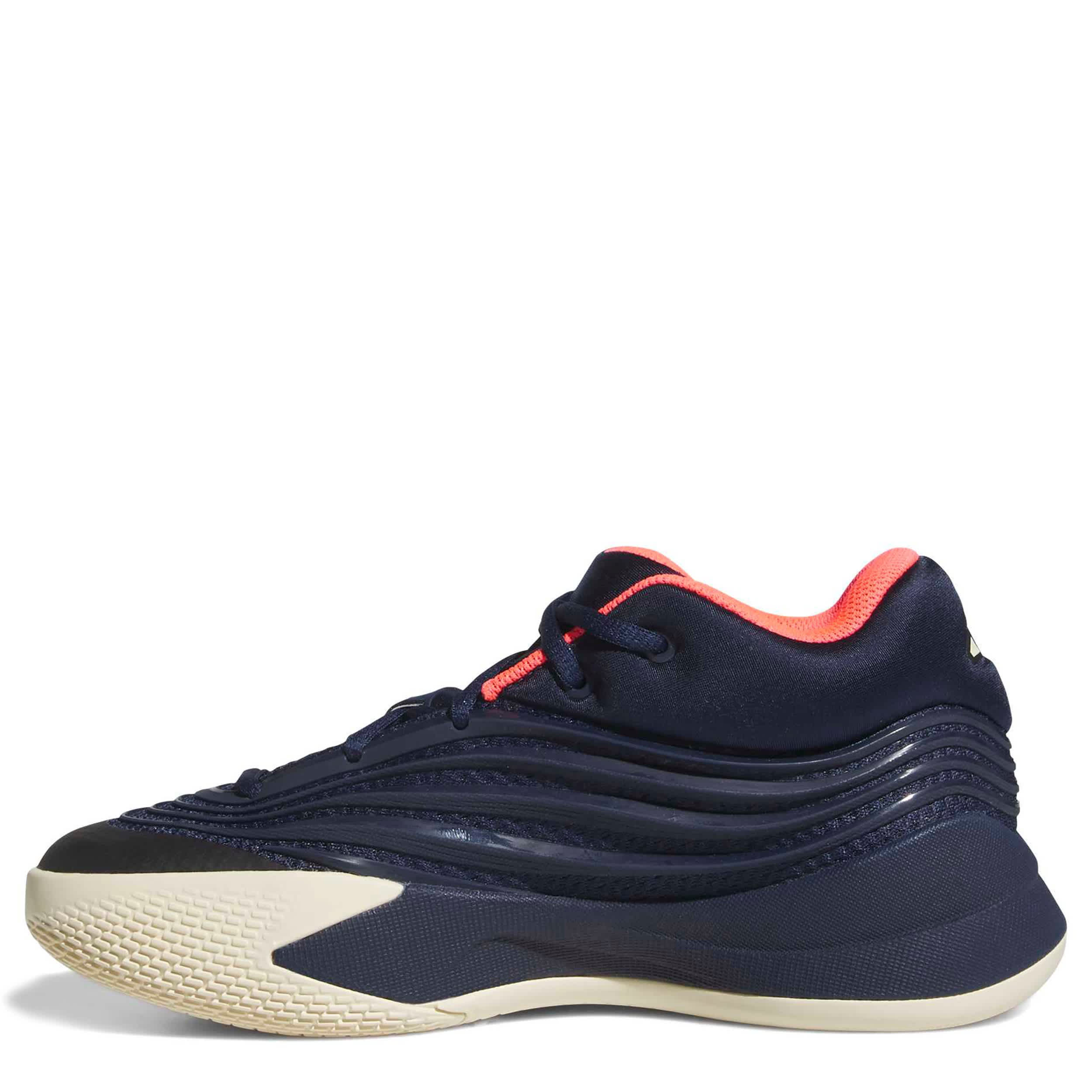 ADIDAS-BOYS BIG KID DAME X BASKETBALL SHOE-DARK BLUE & BEIGE