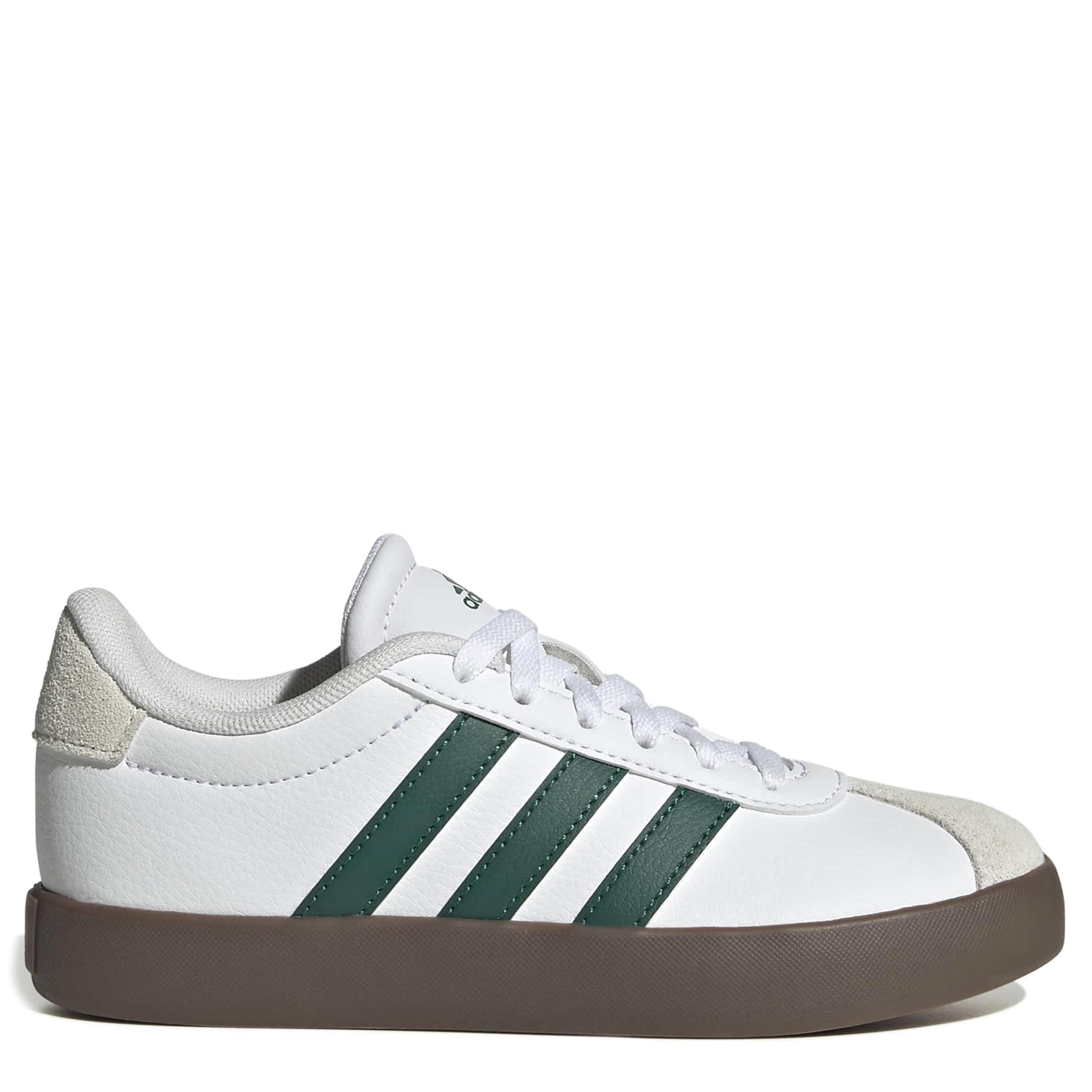 ADIDAS-BOYS LITTLE-BIG KID VL COURT 3.0 SNEAKER-WHITE & GREEN