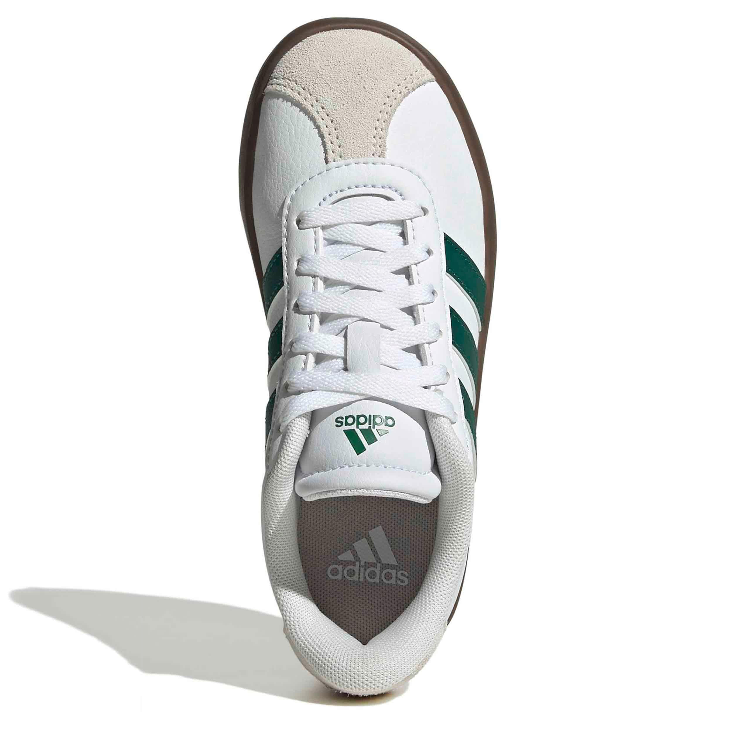 ADIDAS-BOYS LITTLE-BIG KID VL COURT 3.0 SNEAKER-WHITE & GREEN