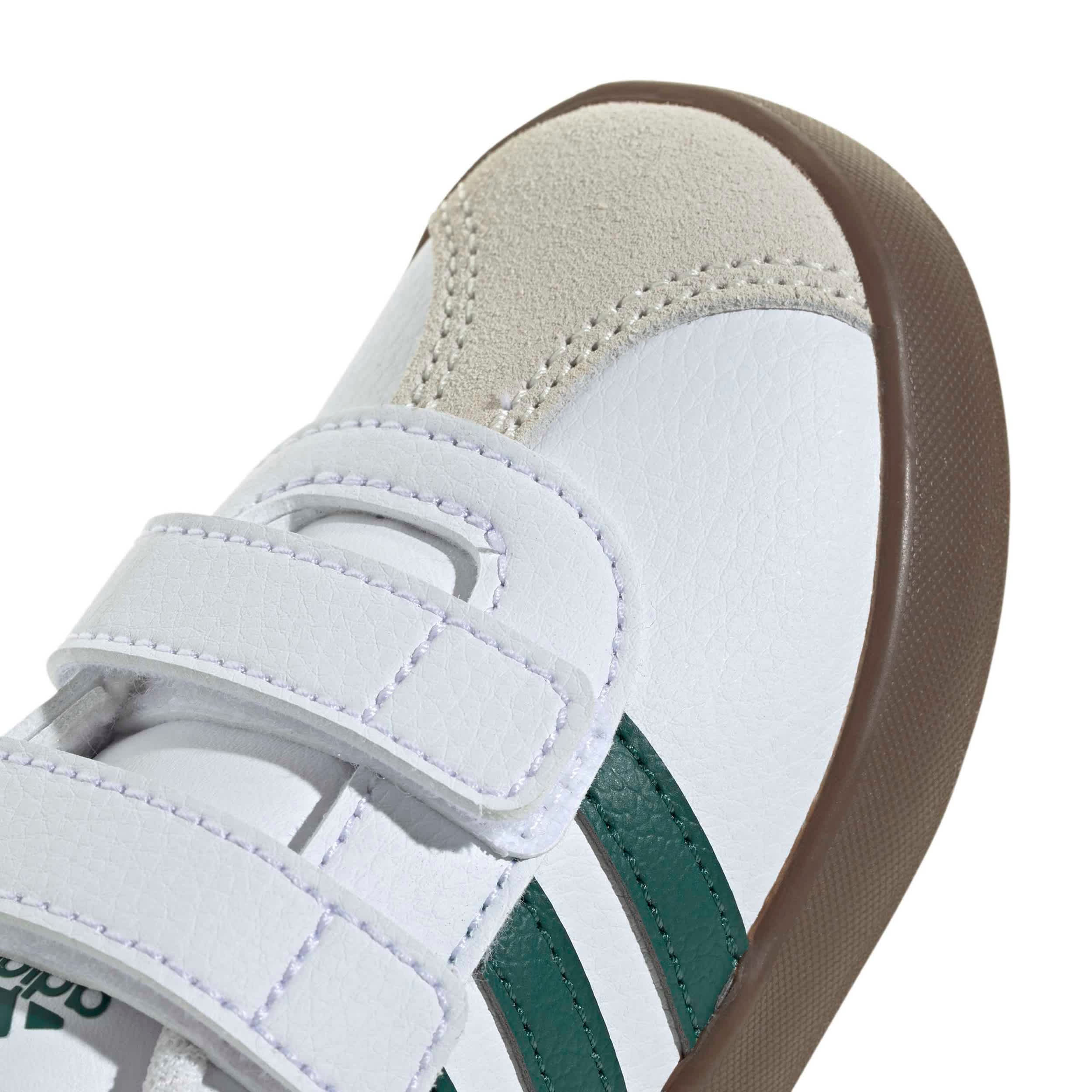 ADIDAS-BOYS TODDLER VL COURT 3.0 SNEAKER-WHITE & GREEN