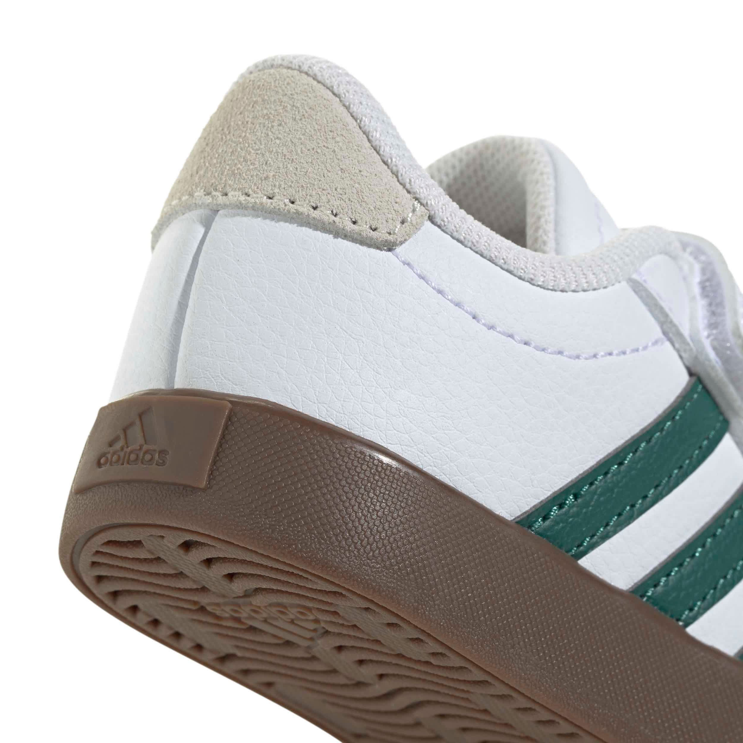ADIDAS-BOYS TODDLER VL COURT 3.0 SNEAKER-WHITE & GREEN
