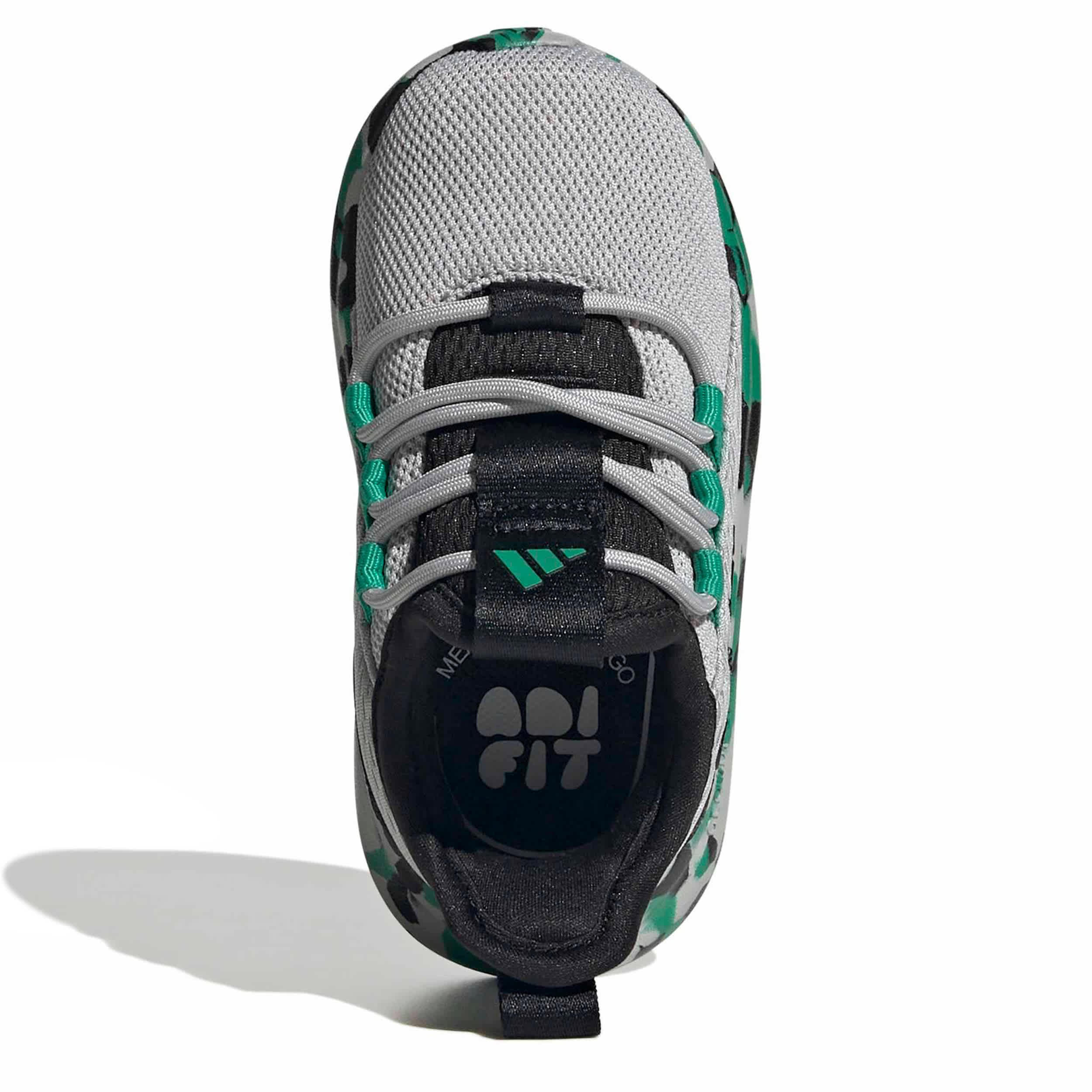 ADIDAS-BOYS TODDLER LITE RACER ADAPT 8.0 SNEAKER-GREY & GREEN
