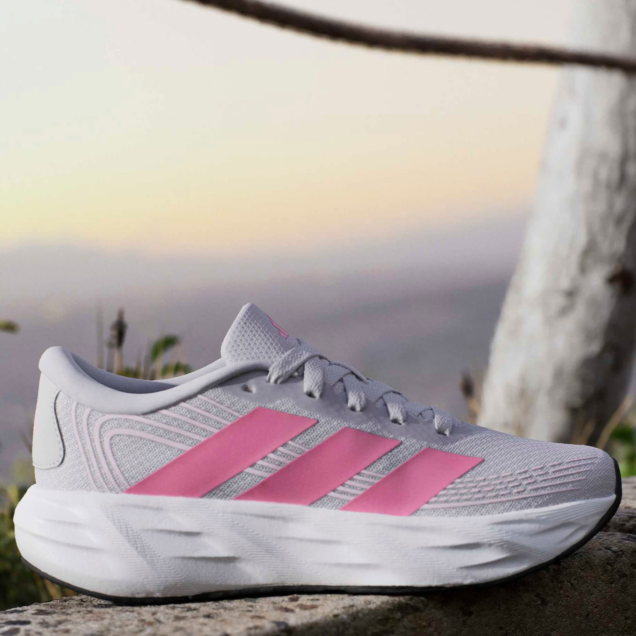 ADIDAS-GIRLS BIG KID GALAXY 8 RUNNING SHOE-GREY & PINK