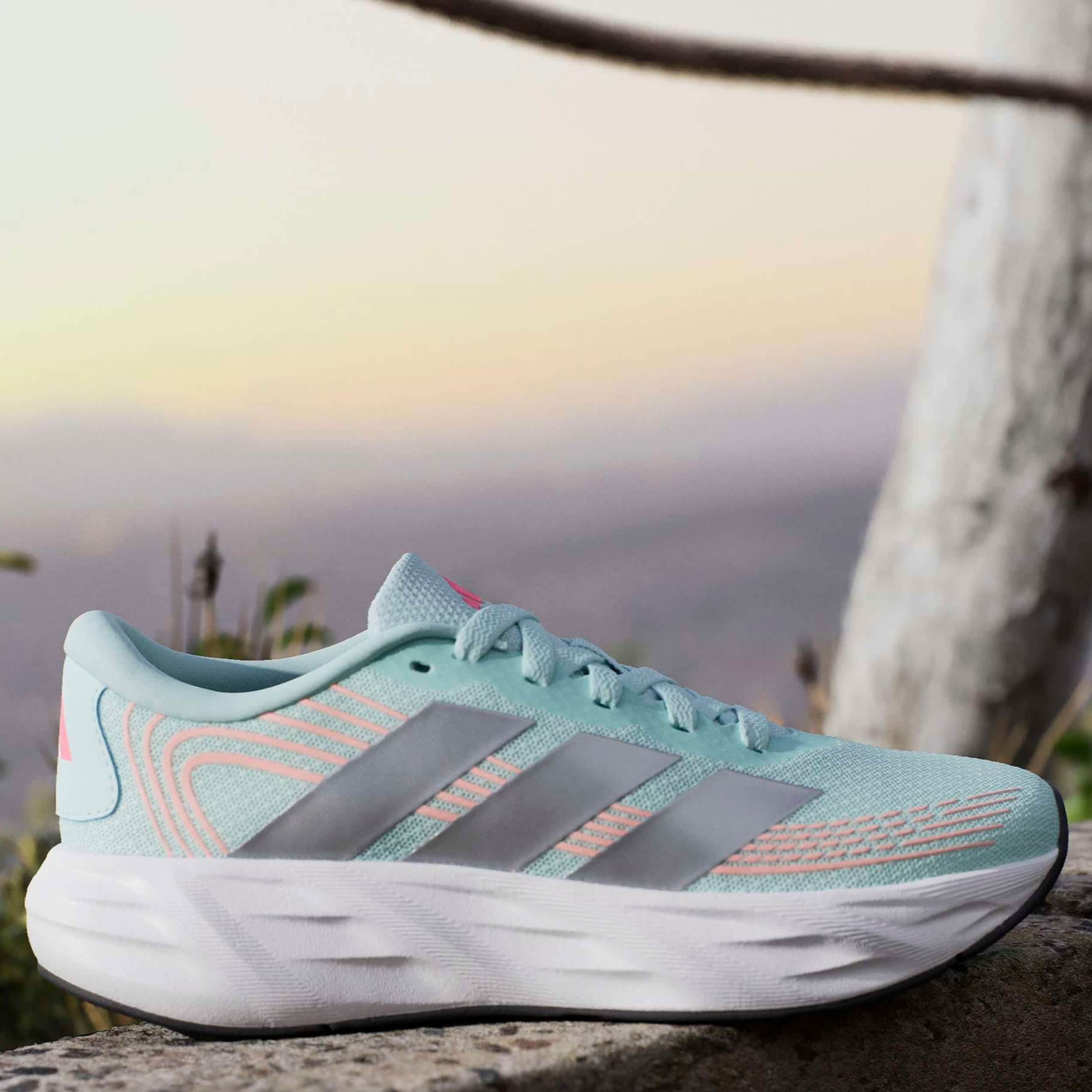 ADIDAS-GIRLS BIG KID GALAXY 8 RUNNING SHOE-AQUA & GREY