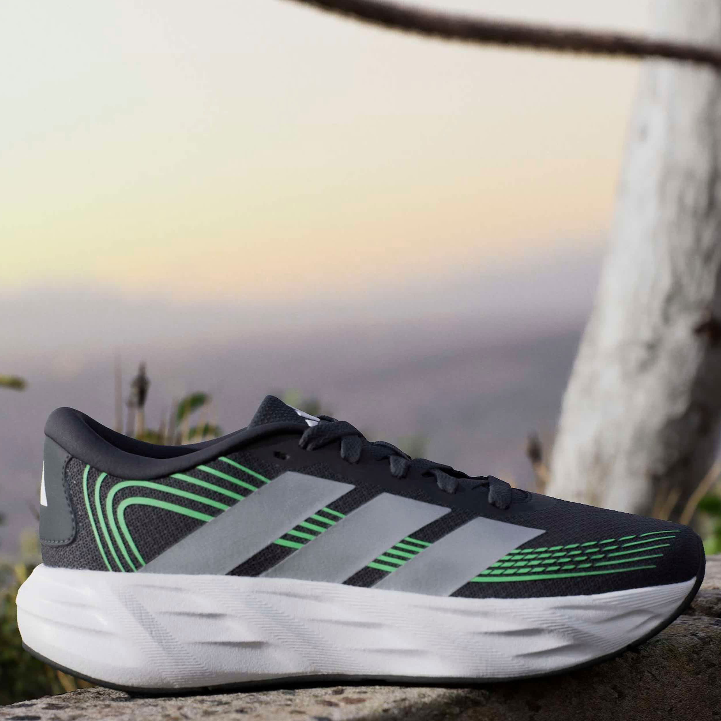 ADIDAS-BOYS BIG KID GALAXY 8 RUNNING SHOE-DARK GREY & GREY