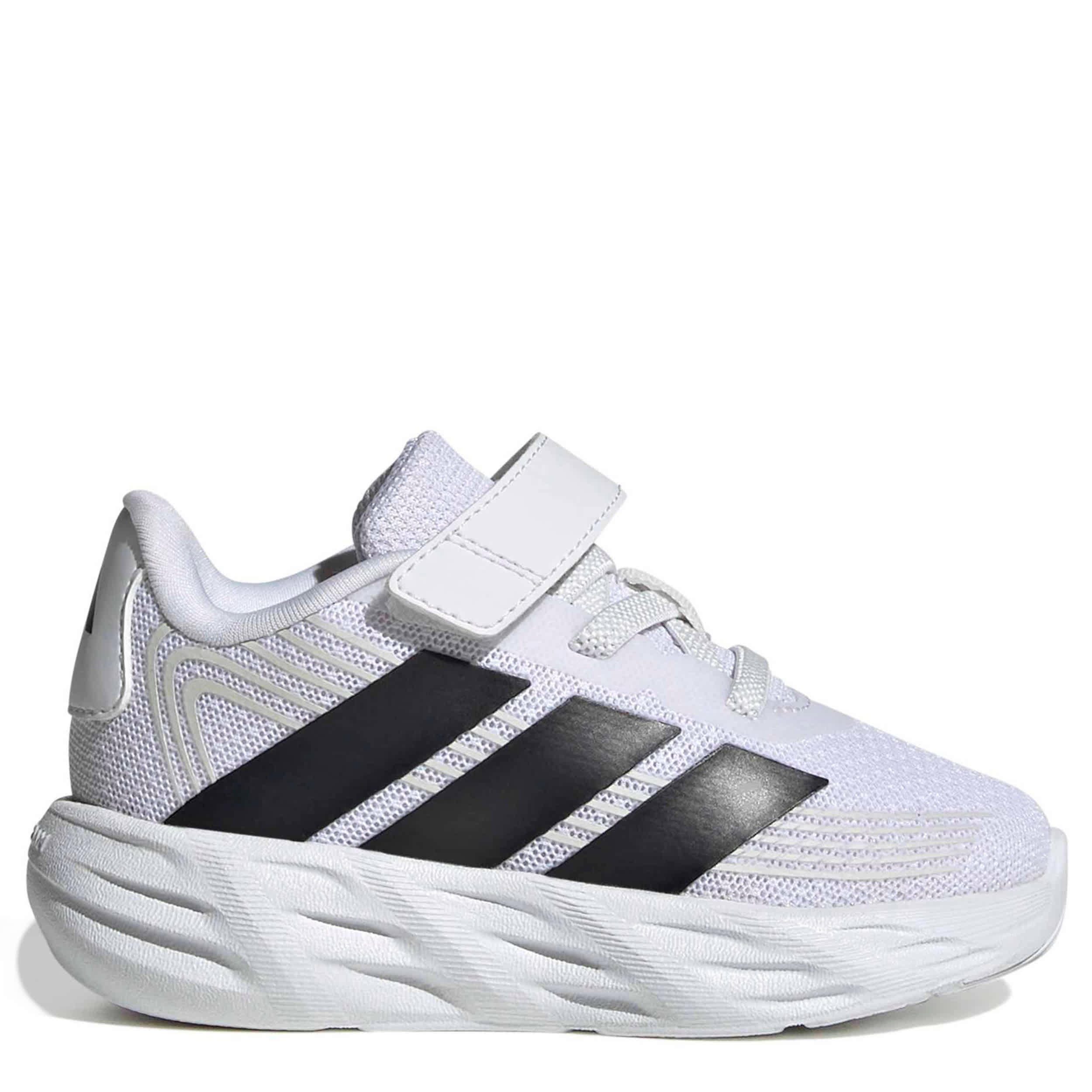 ADIDAS-BOYS LITTLE KID GALAXY 8 RUNNING SHOE-WHITE & BLACK