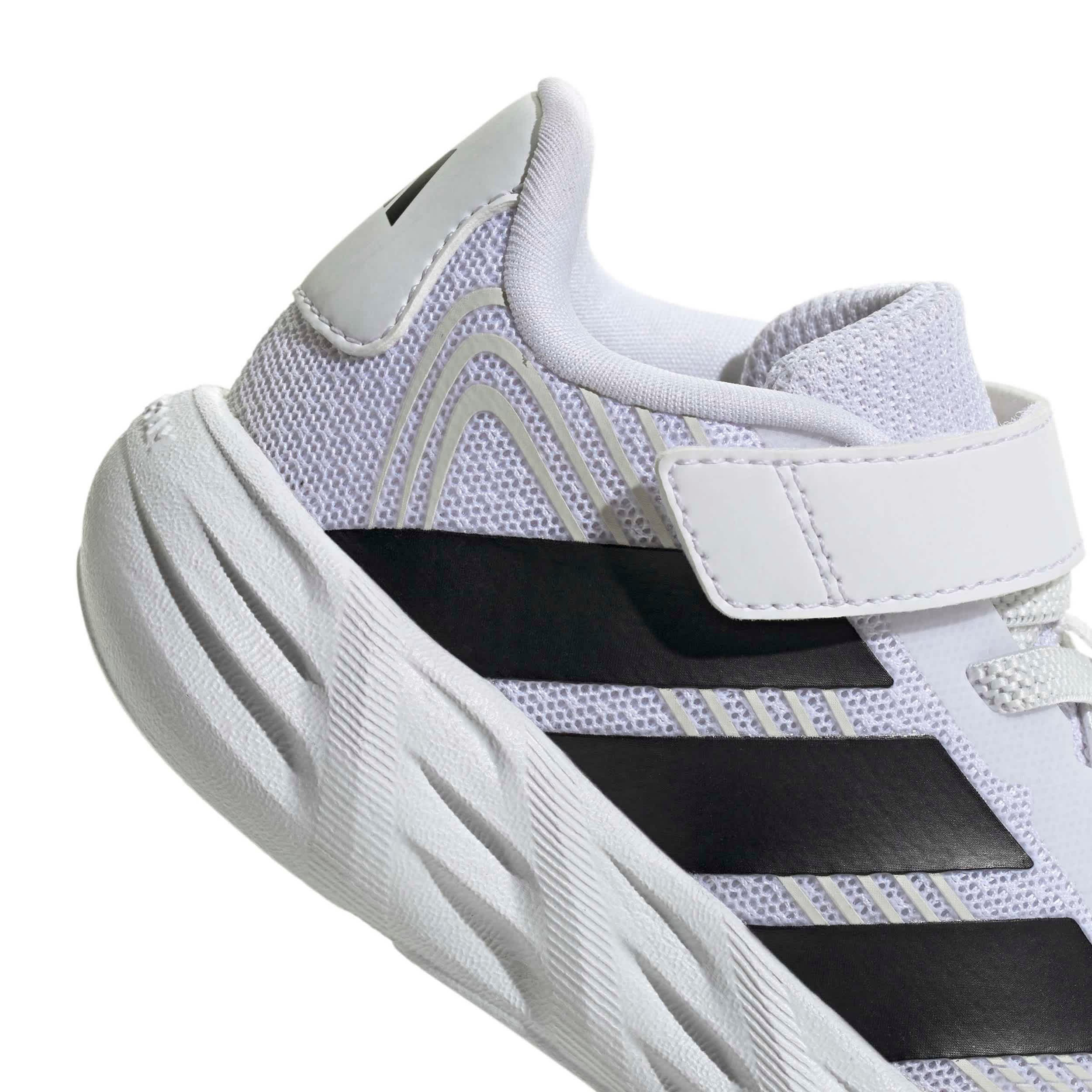 ADIDAS-BOYS LITTLE KID GALAXY 8 RUNNING SHOE-WHITE & BLACK