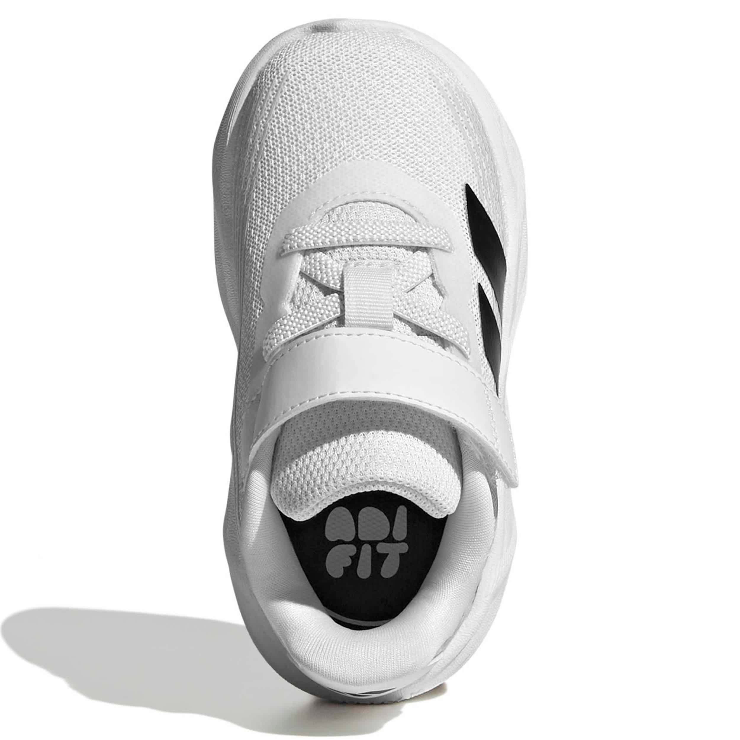 ADIDAS-BOYS LITTLE KID GALAXY 8 RUNNING SHOE-WHITE & BLACK