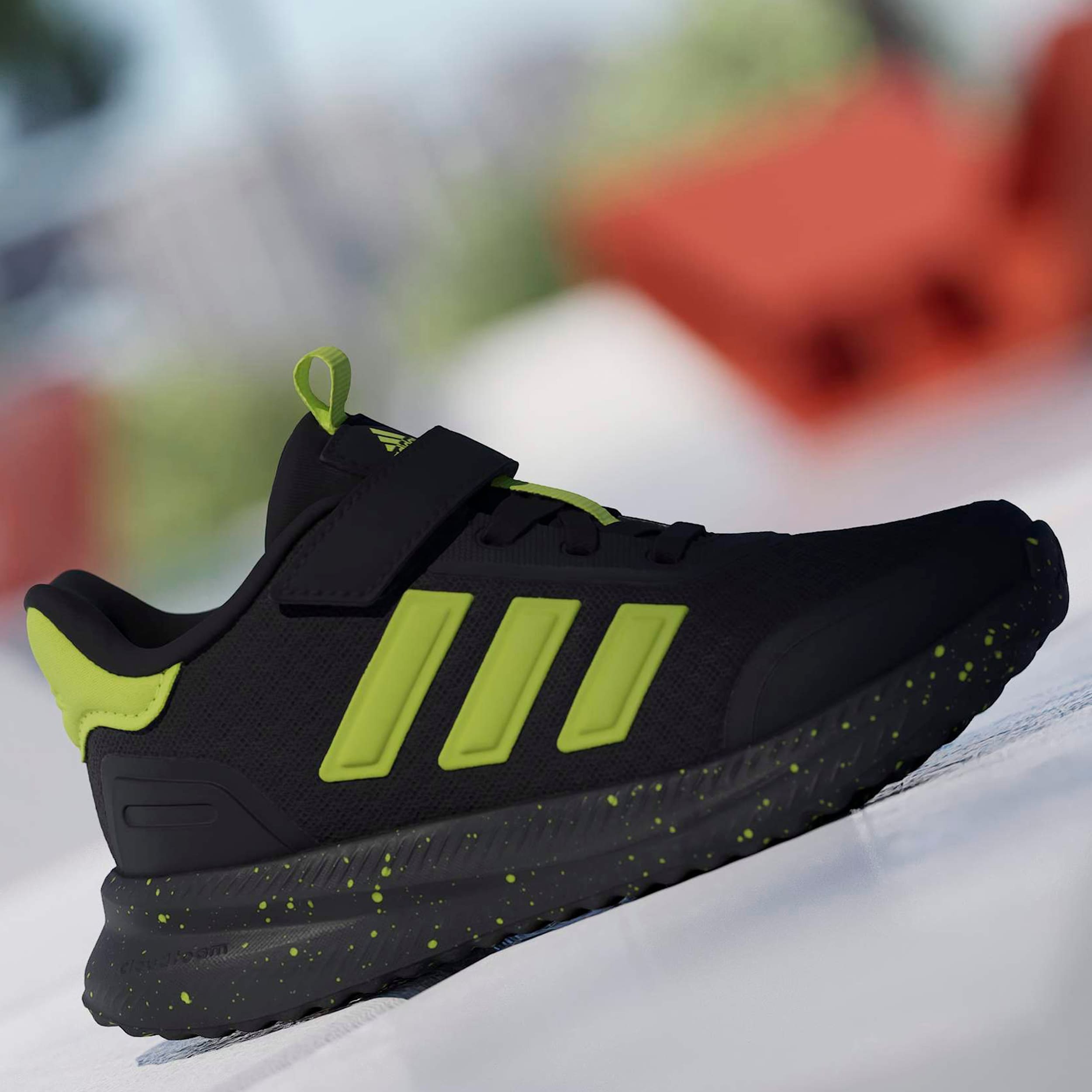 ADIDAS-BOYS LITTLE KID X_PLR PATH SNEAKER-BLACK & LIME