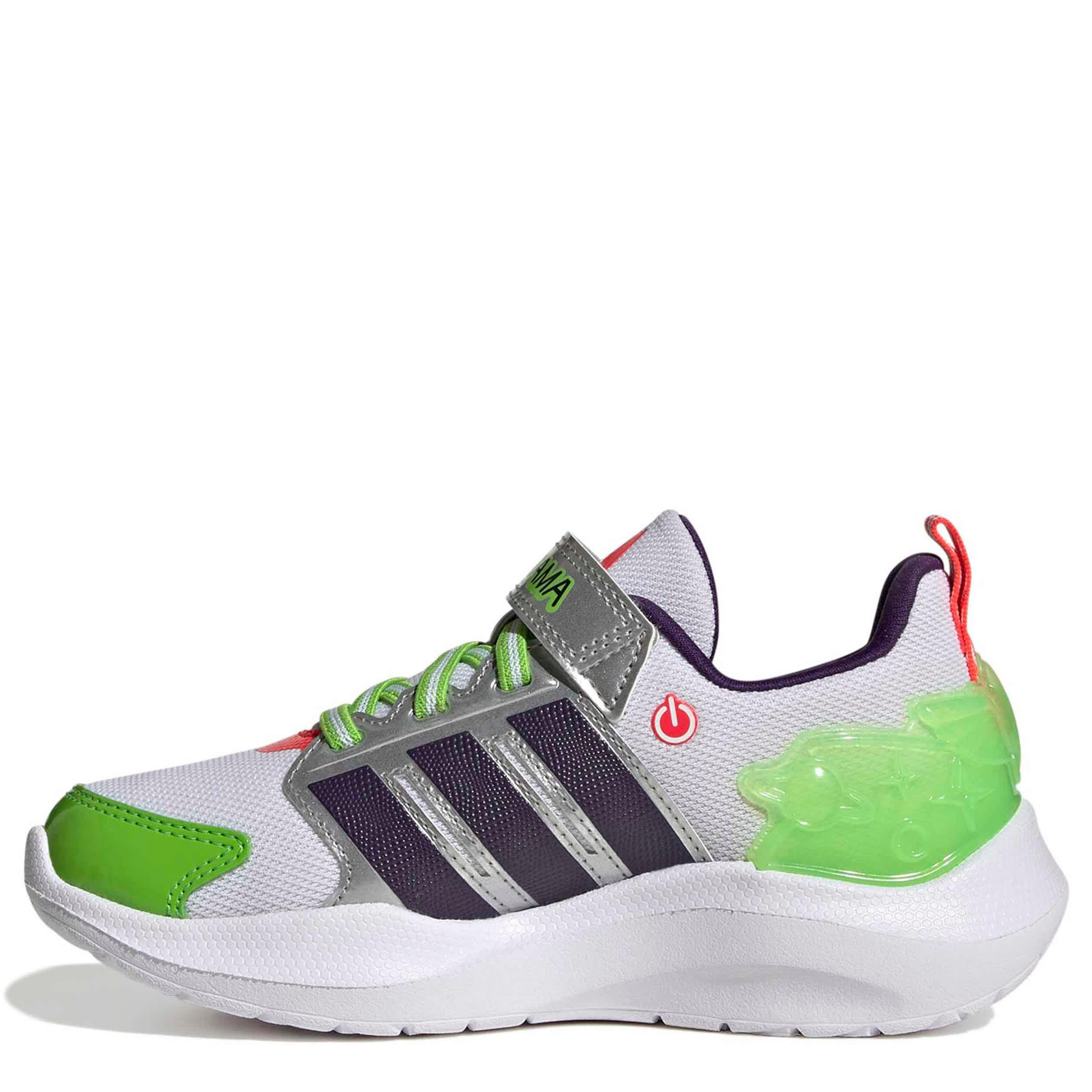 ADIDAS-BOYS LITTLE KID LIGHTORAMA RUNNER SNEAKER-WHITE & PURPLE
