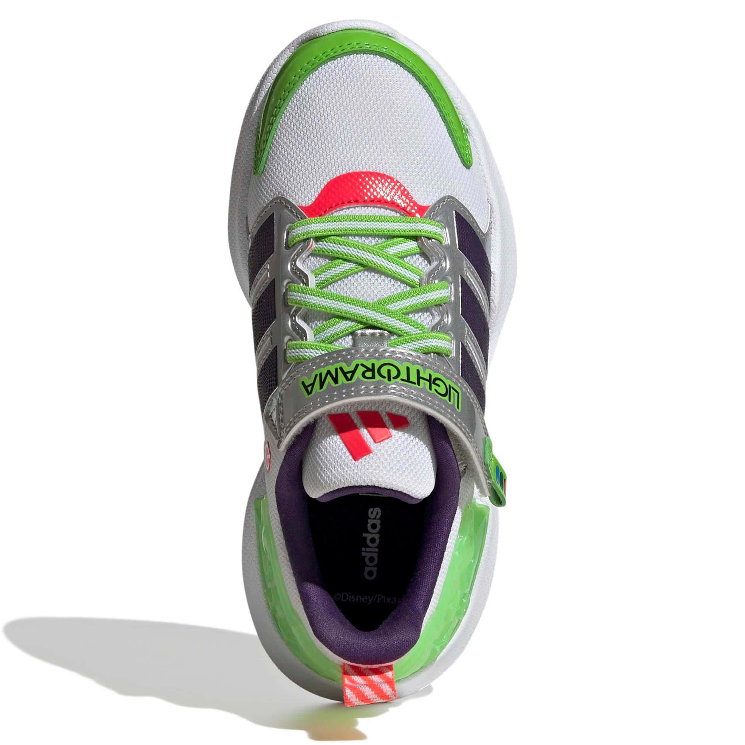 ADIDAS-BOYS LITTLE KID LIGHTORAMA RUNNER SNEAKER-WHITE & PURPLE
