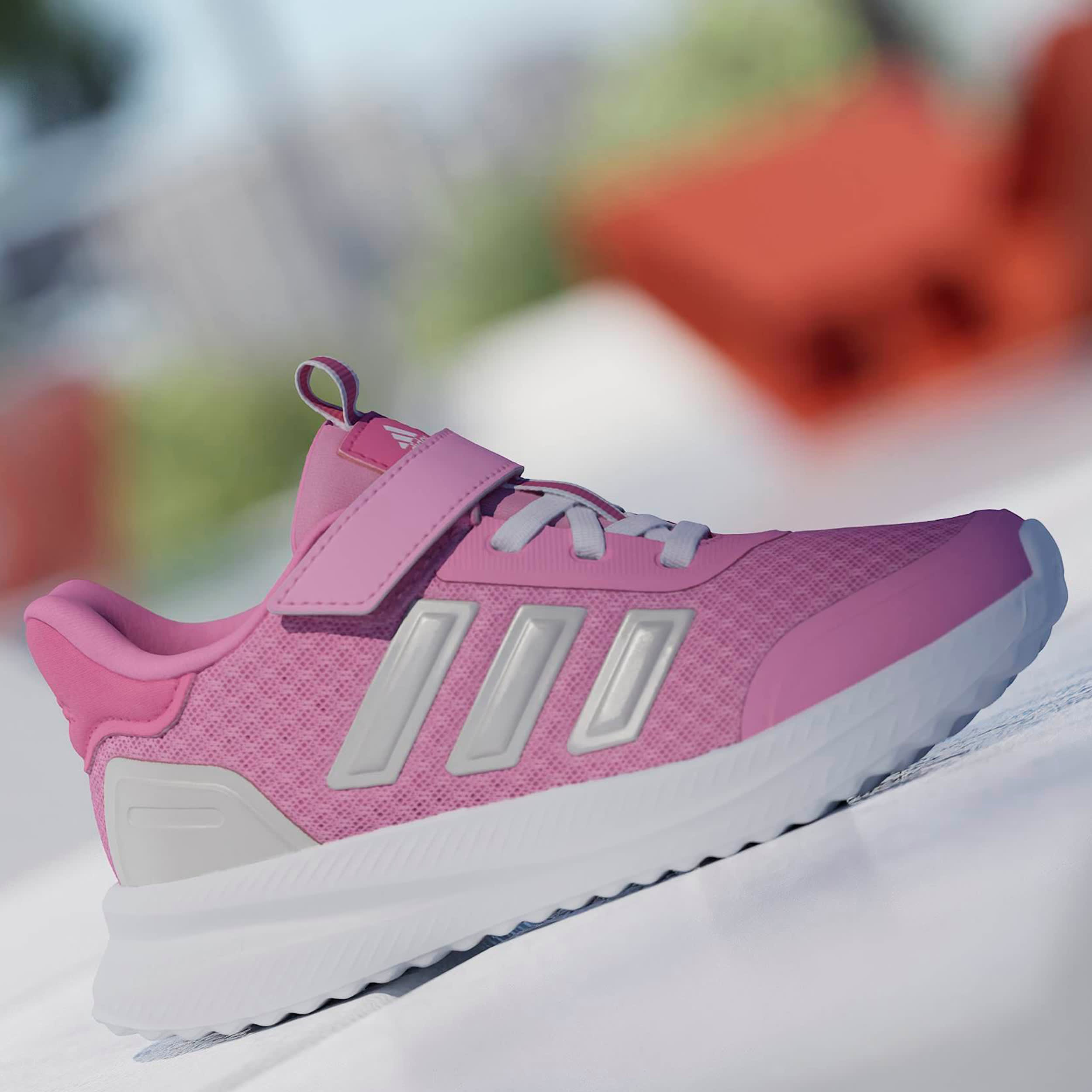ADIDAS-GIRLS LITTLE KID X_PLR PATH SNEAKER-SILVER & PINK