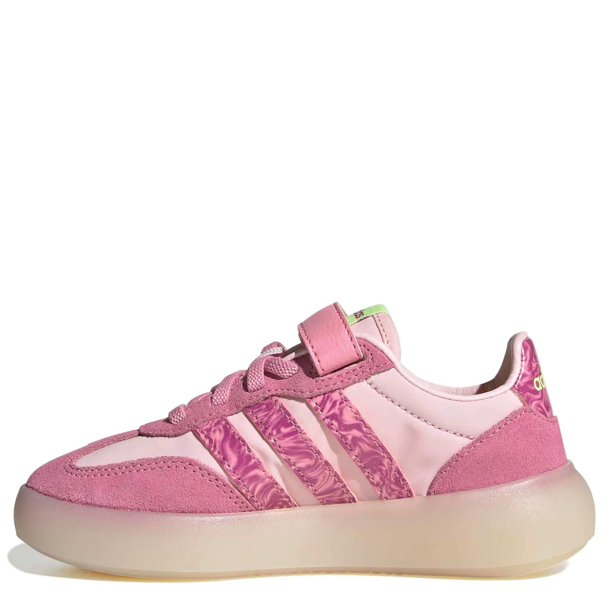 ADIDAS-GIRLS LITTLE KID BARREDA DECODE SNEAKER-PINK & YELLOW