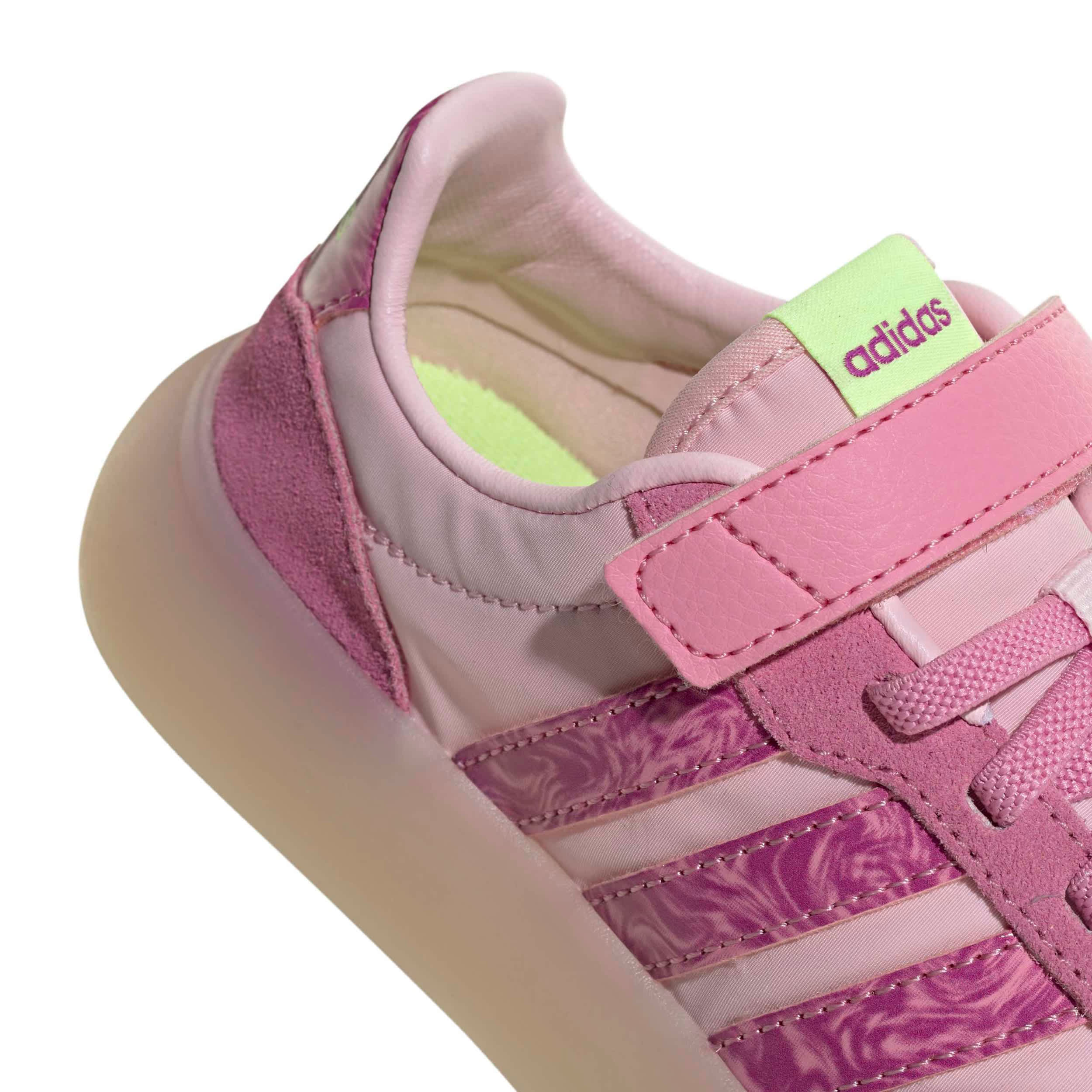ADIDAS-GIRLS LITTLE KID BARREDA DECODE SNEAKER-PINK & YELLOW