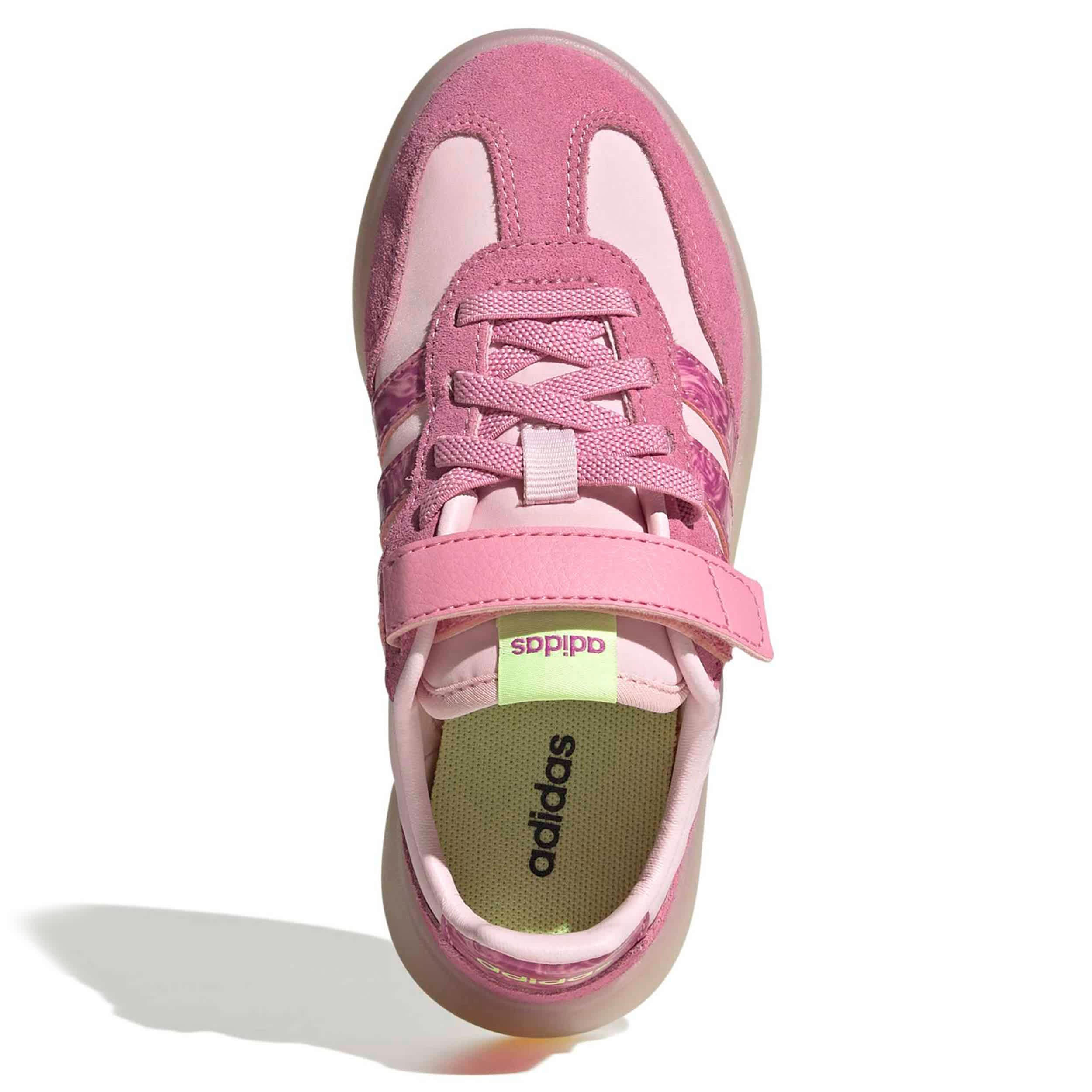 ADIDAS-GIRLS LITTLE KID BARREDA DECODE SNEAKER-PINK & YELLOW