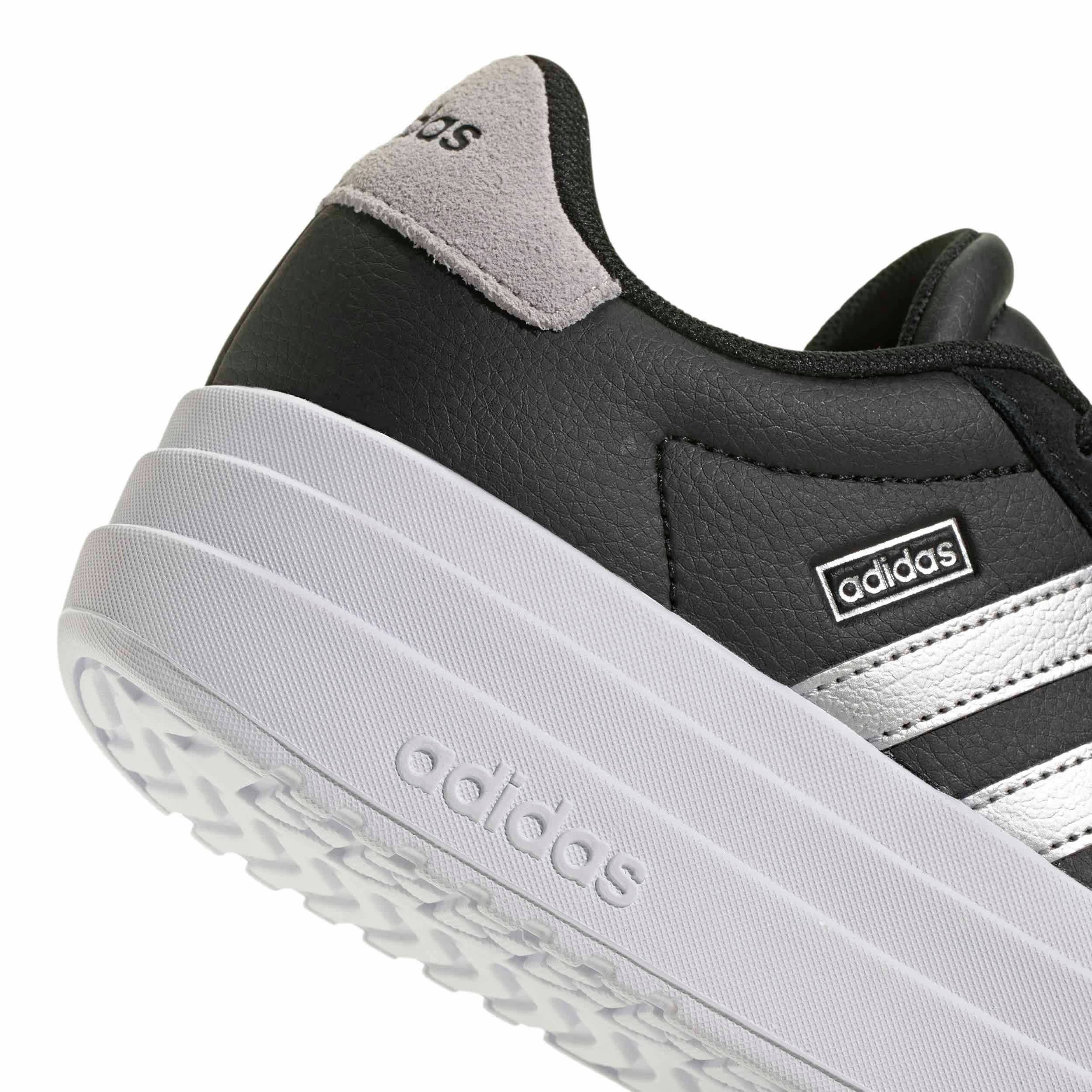ADIDAS-GIRLS BIG KID VL COURT BOLD SNEAKER-BLACK & SILVER