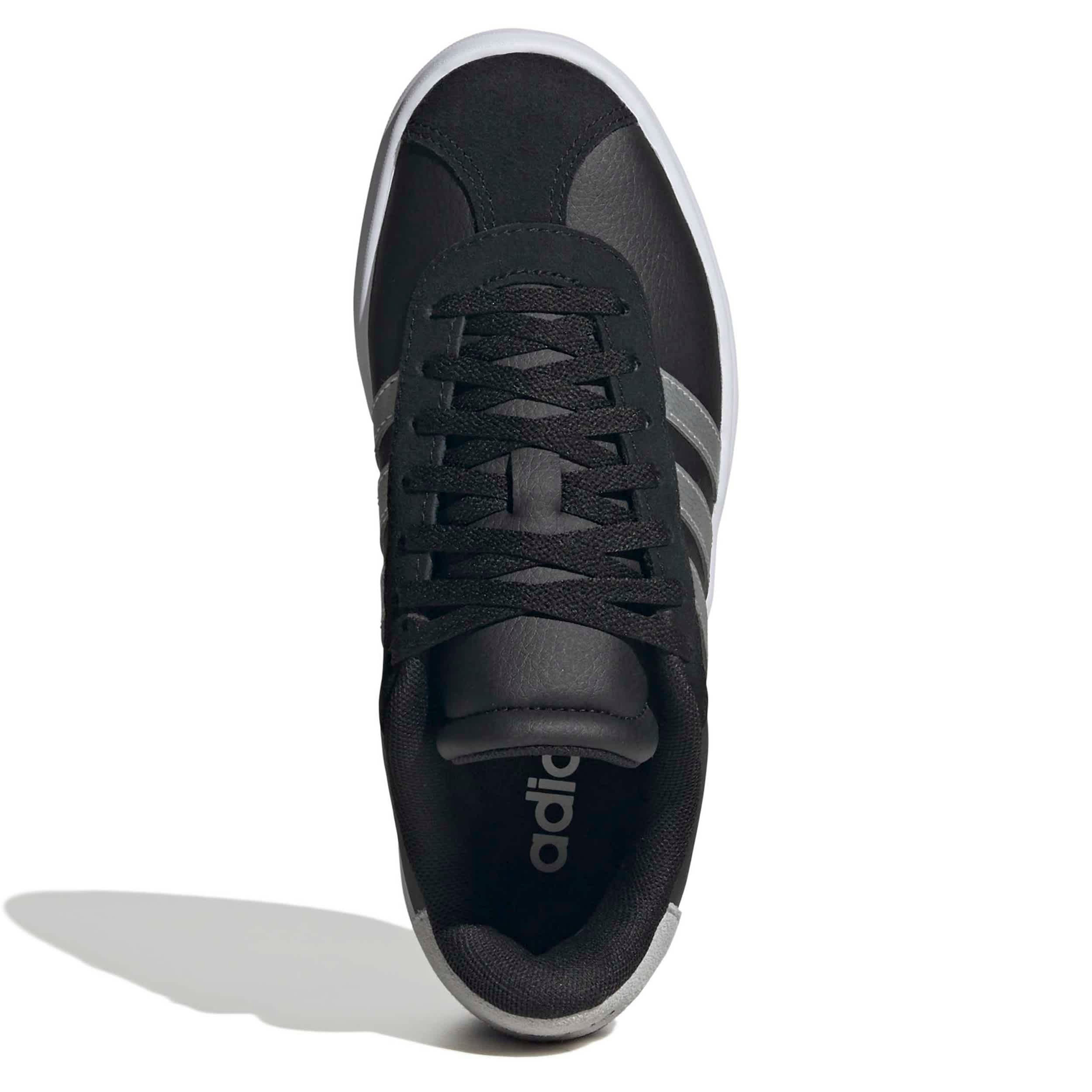 ADIDAS-GIRLS BIG KID VL COURT BOLD SNEAKER-BLACK & SILVER