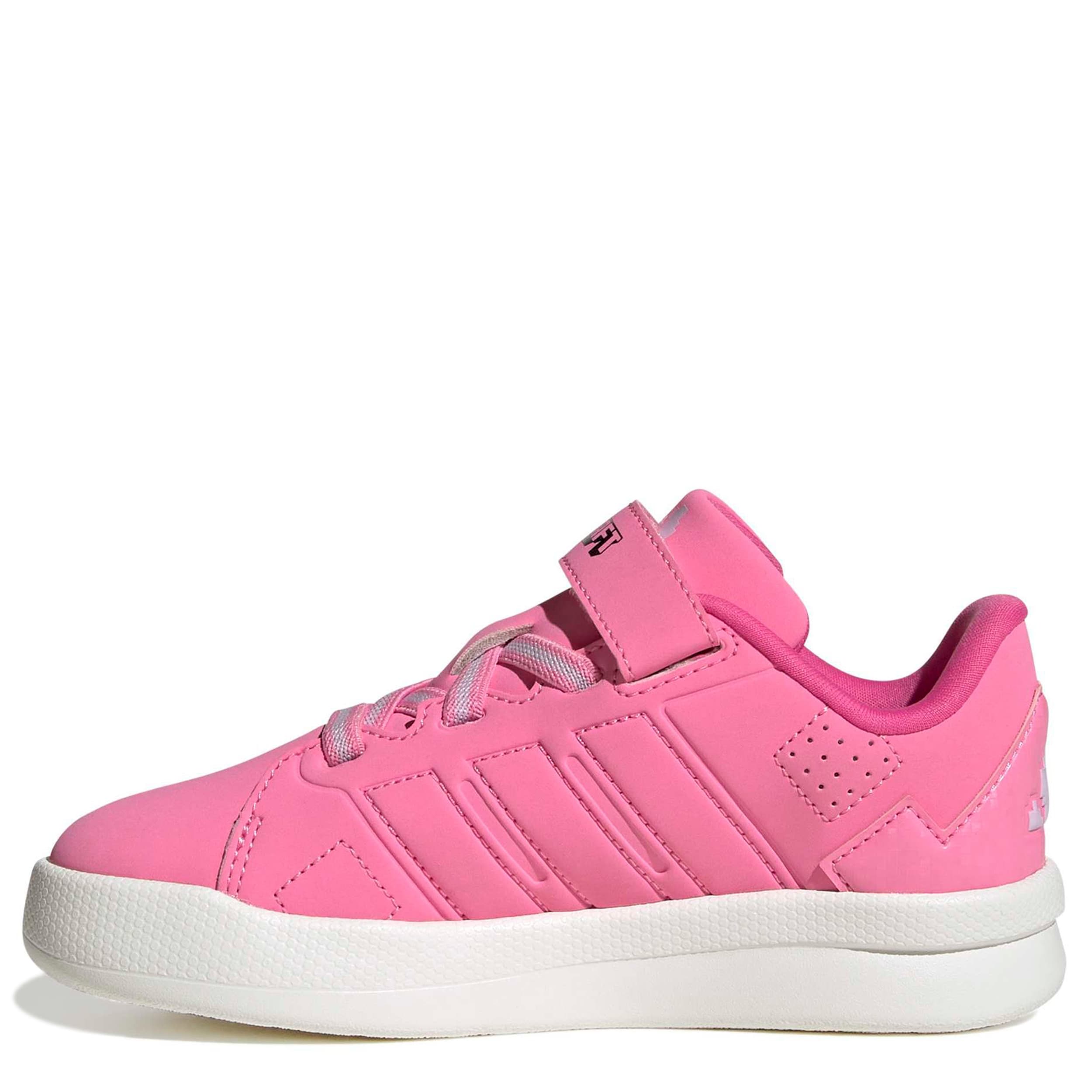 ADIDAS-GIRLS LITTLE KID LIGHTORAMA COURT SNEAKER-PINK & FUSCHIA
