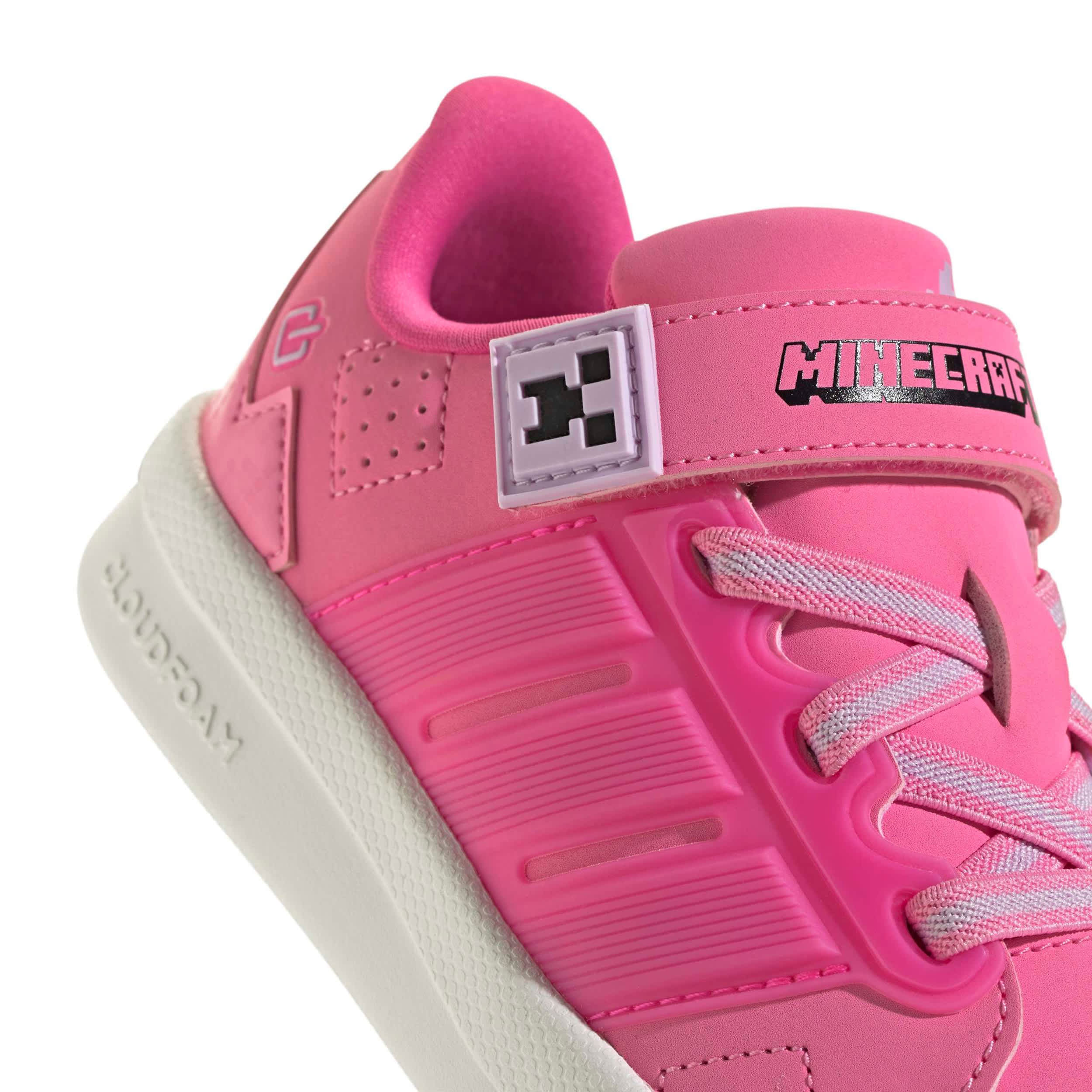 ADIDAS-GIRLS LITTLE KID LIGHTORAMA COURT SNEAKER-PINK & FUSCHIA