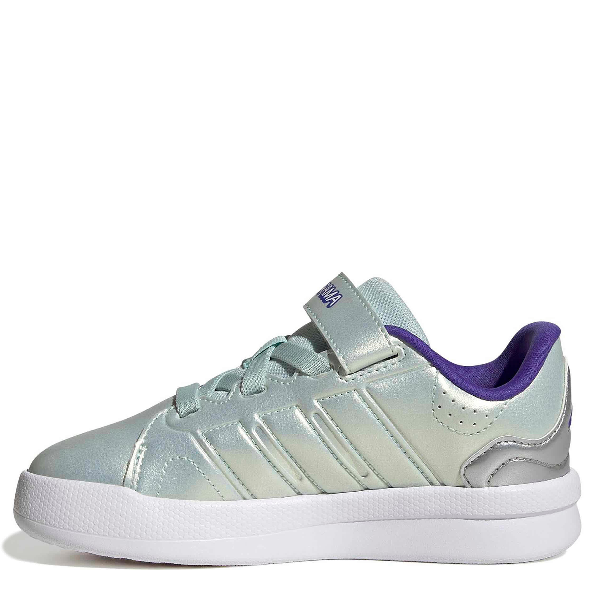 ADIDAS-BOYS LITTLE KID LIGHTORAMA COURT SNEAKER-MINT & PURPLE