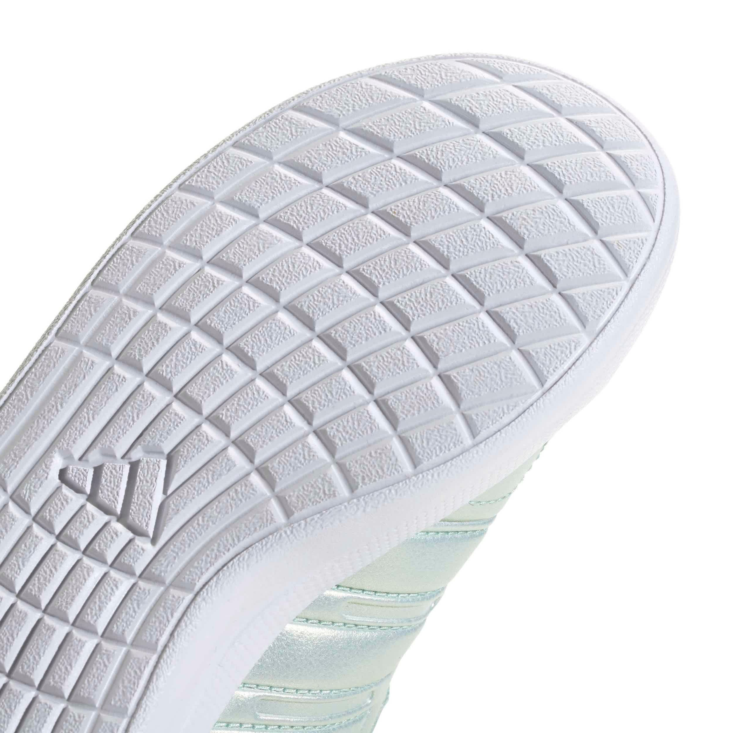 ADIDAS-BOYS LITTLE KID LIGHTORAMA COURT SNEAKER-MINT & PURPLE