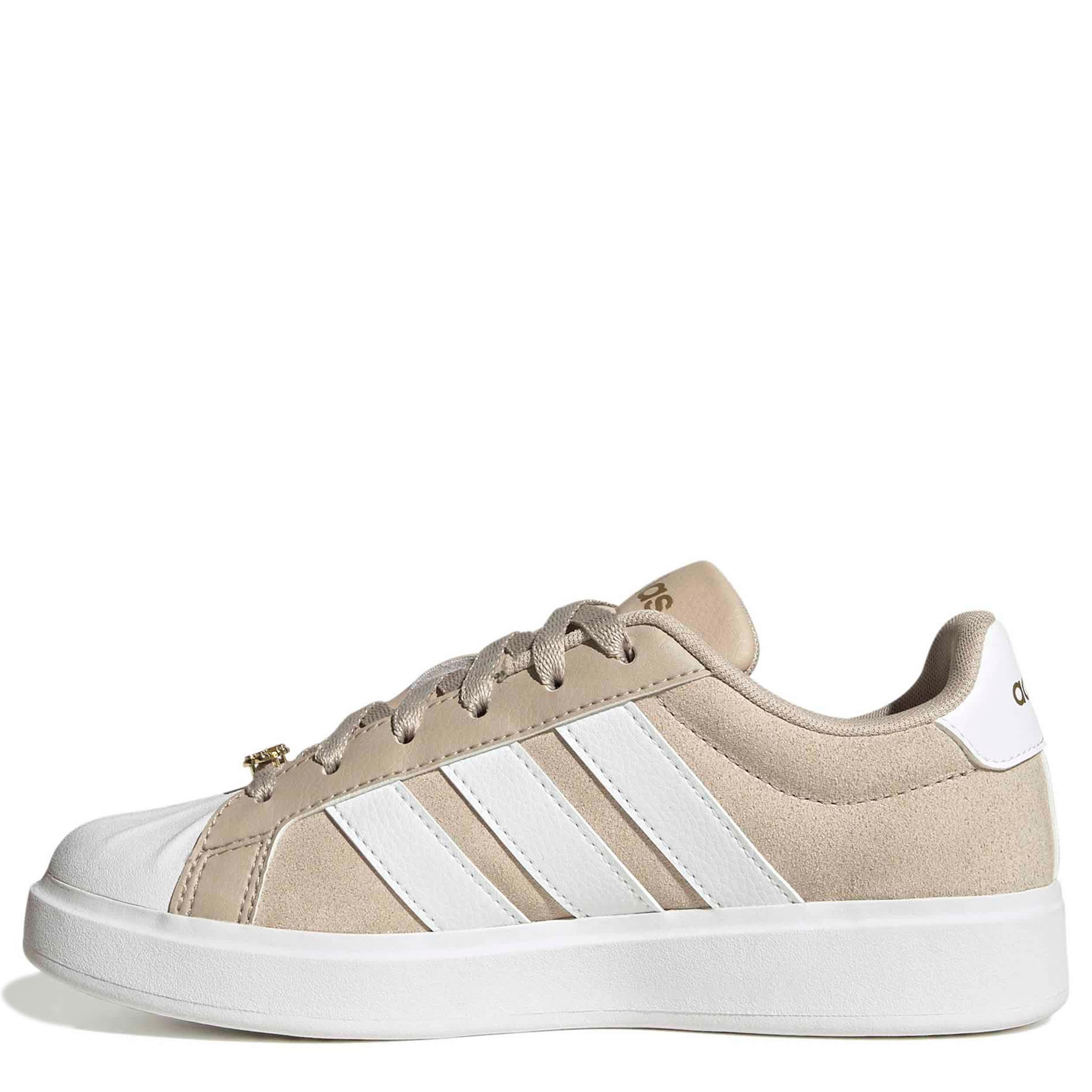 ADIDAS-BOYS BIG KID STREETTALK SNEAKER-BEIGE & WHITE