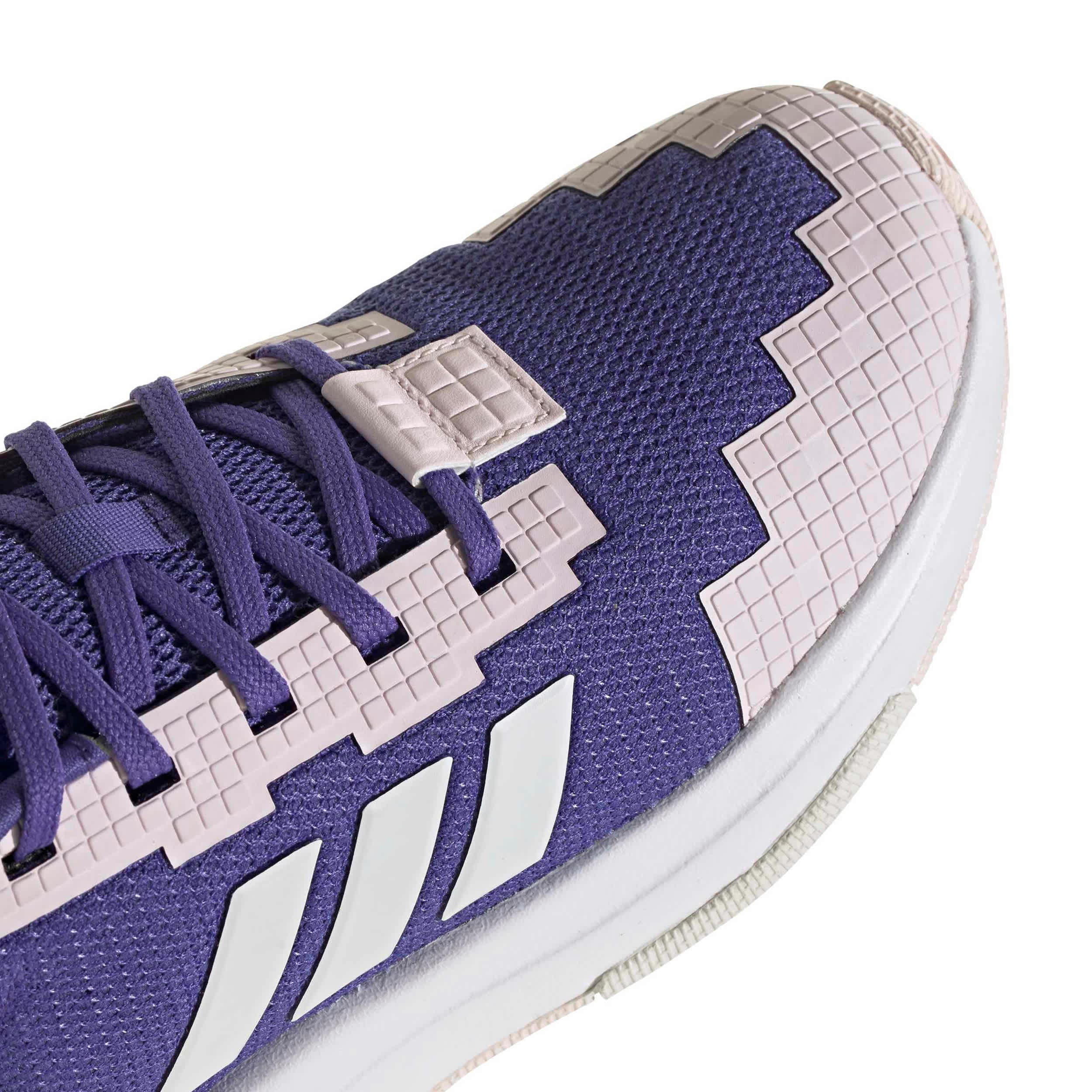 ADIDAS-GIRLS BIG KID MINECRAFT PRO SNEAKER-PURPLE & WHITE