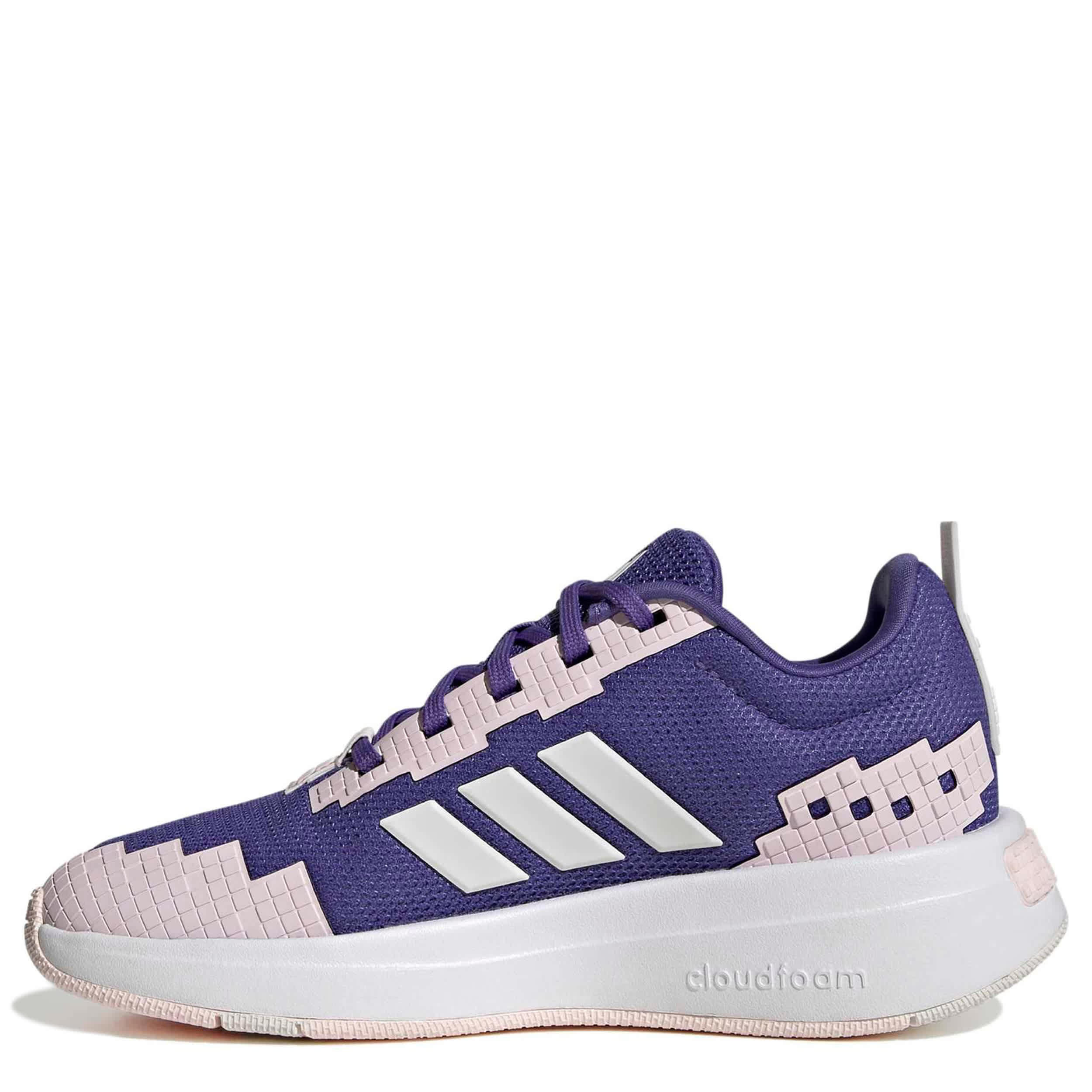 ADIDAS-GIRLS BIG KID MINECRAFT PRO SNEAKER-PURPLE & WHITE
