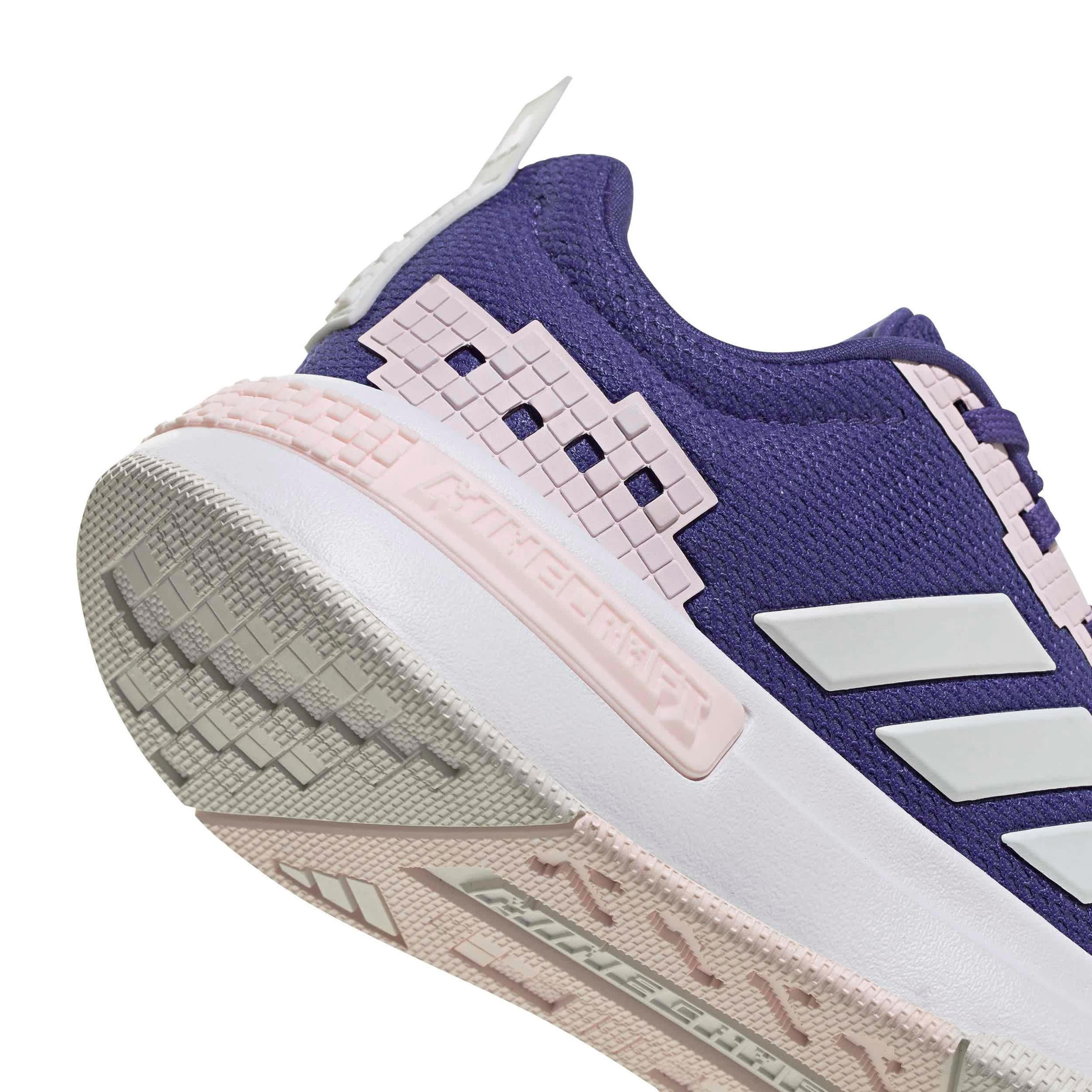 ADIDAS-GIRLS BIG KID MINECRAFT PRO SNEAKER-PURPLE & WHITE