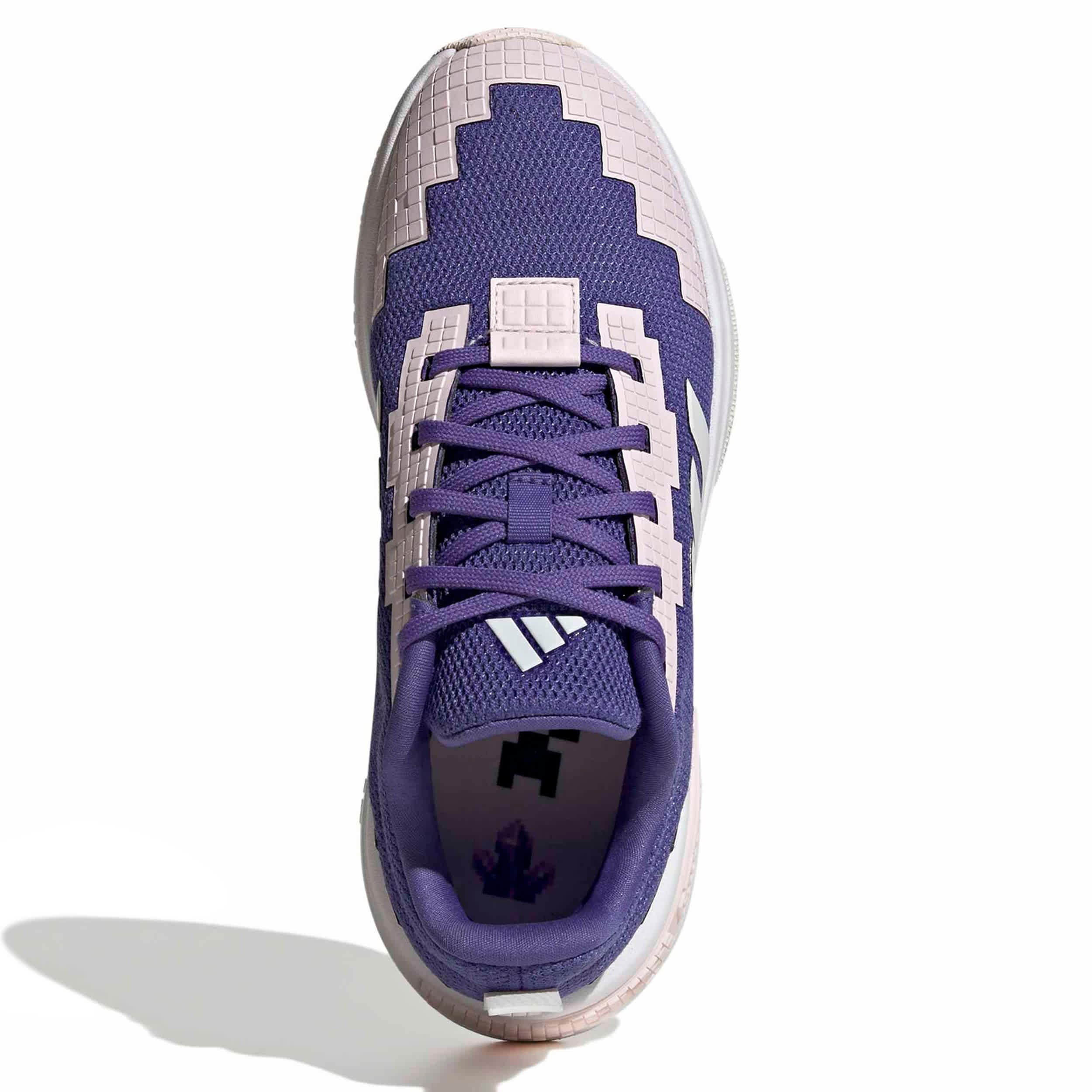 ADIDAS-GIRLS BIG KID MINECRAFT PRO SNEAKER-PURPLE & WHITE