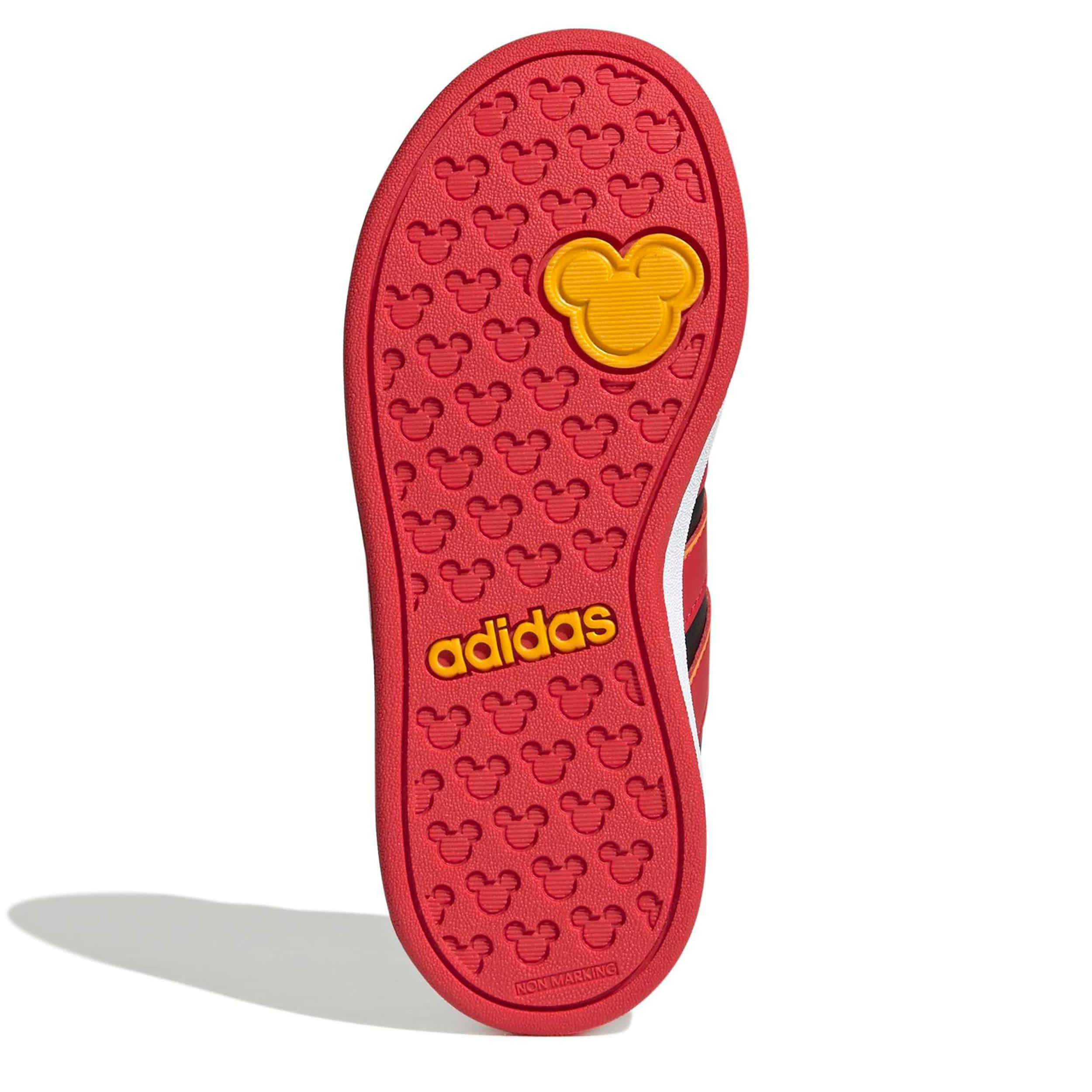 ADIDAS-BOYS LITTLE-BIG KID GRAND COURT SNEAKER-BLACK & RED