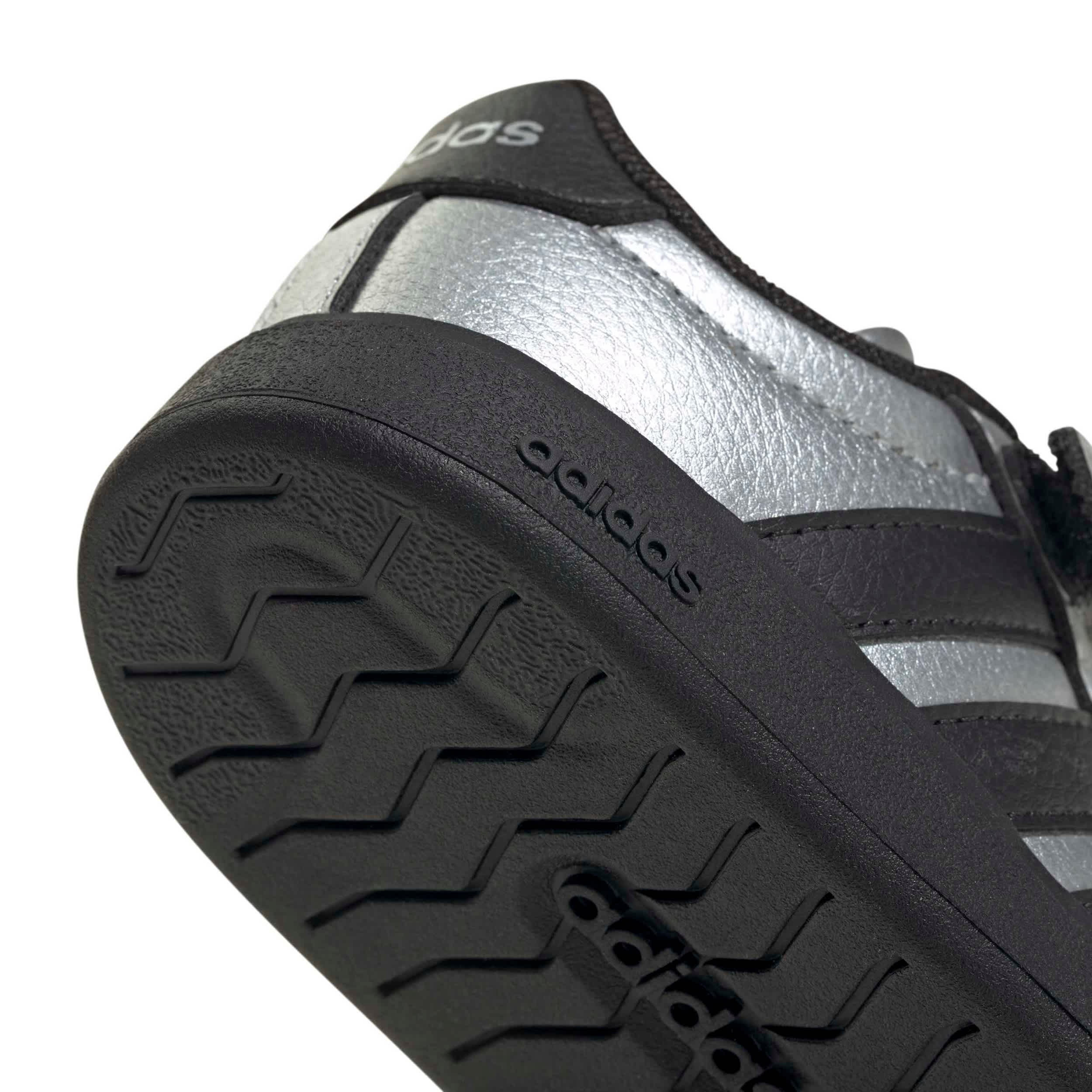 ADIDAS-BOYS TODDLER STREETTALK SNEAKER-SILVER & BLACK