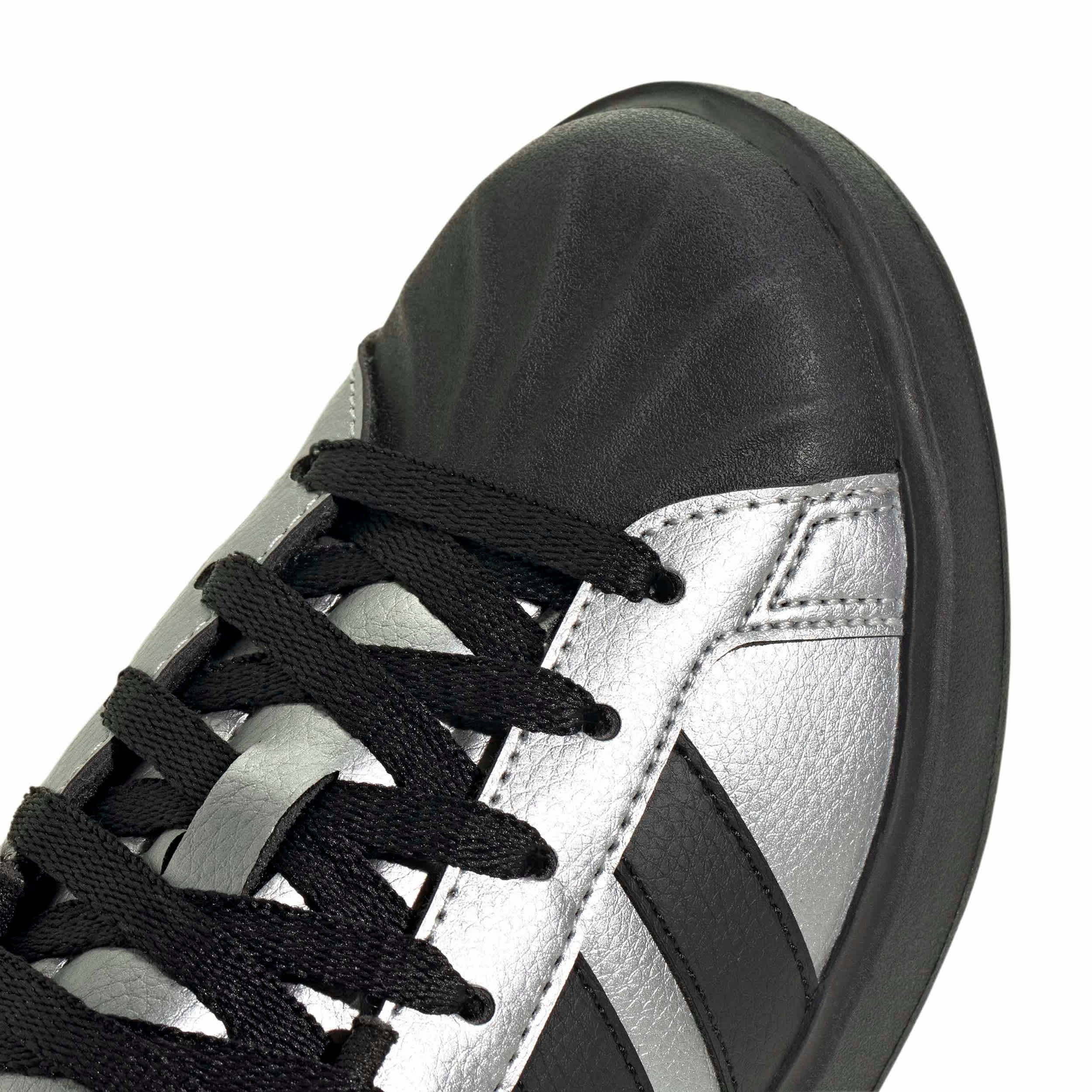 ADIDAS-BOYS BIG KID STREETTALK SNEAKER-SILVER & BLACK