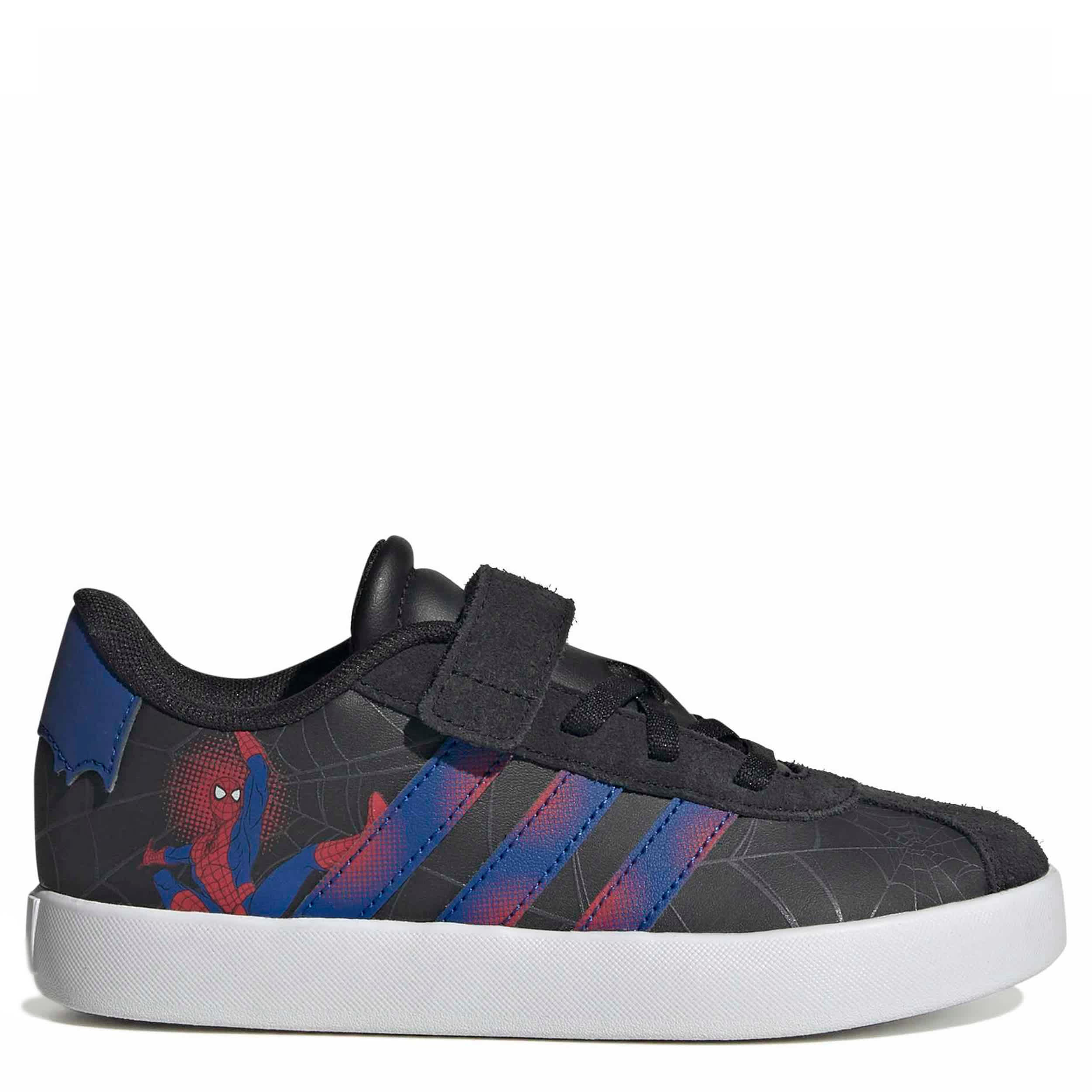 ADIDAS-BOYS LITTLE KID VL COURT 3.0 SNEAKER-BLACK & BRIGHT BLUE