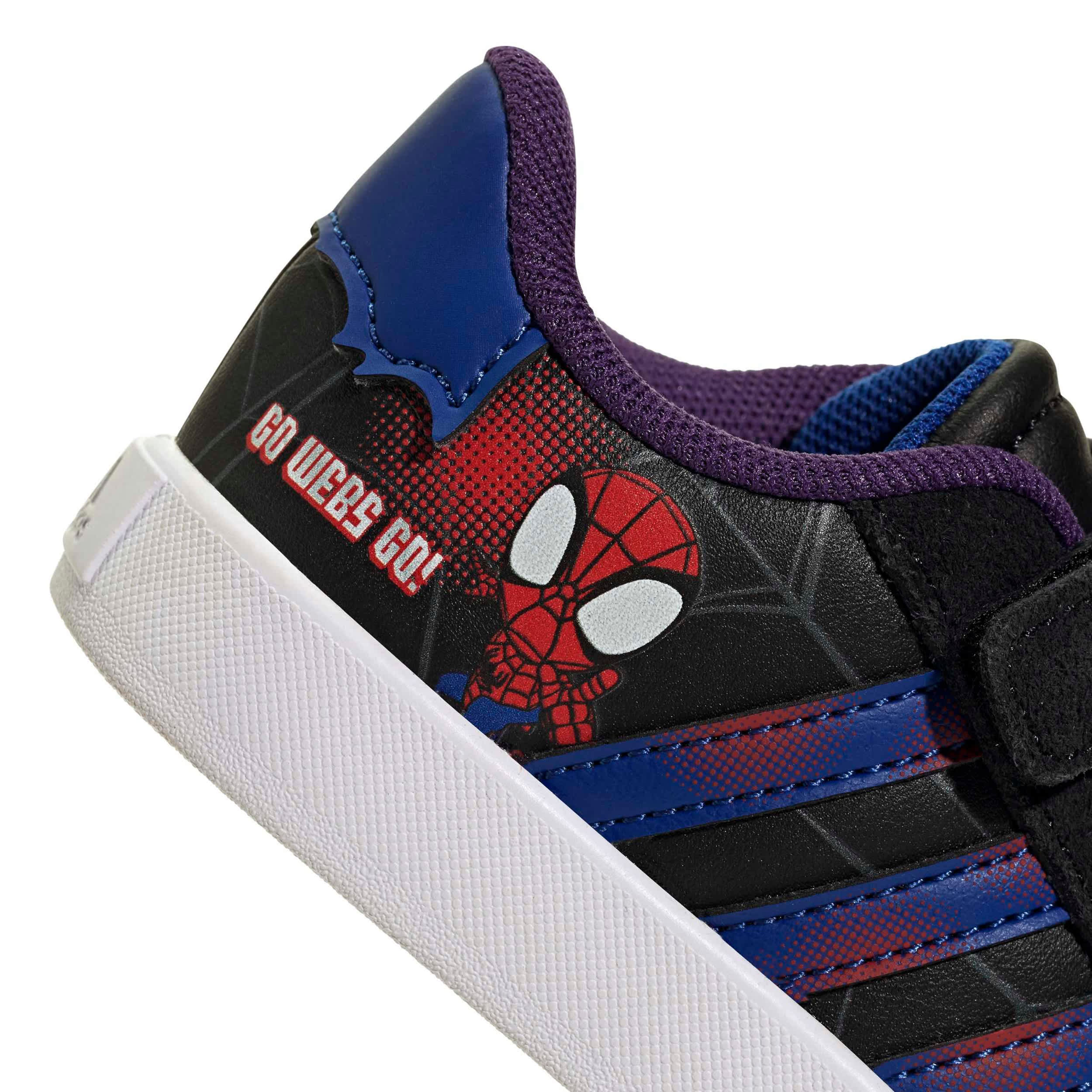 ADIDAS-BOYS TODDLER VL COURT 3.0 SNEAKER-BLACK & BRIGHT BLUE