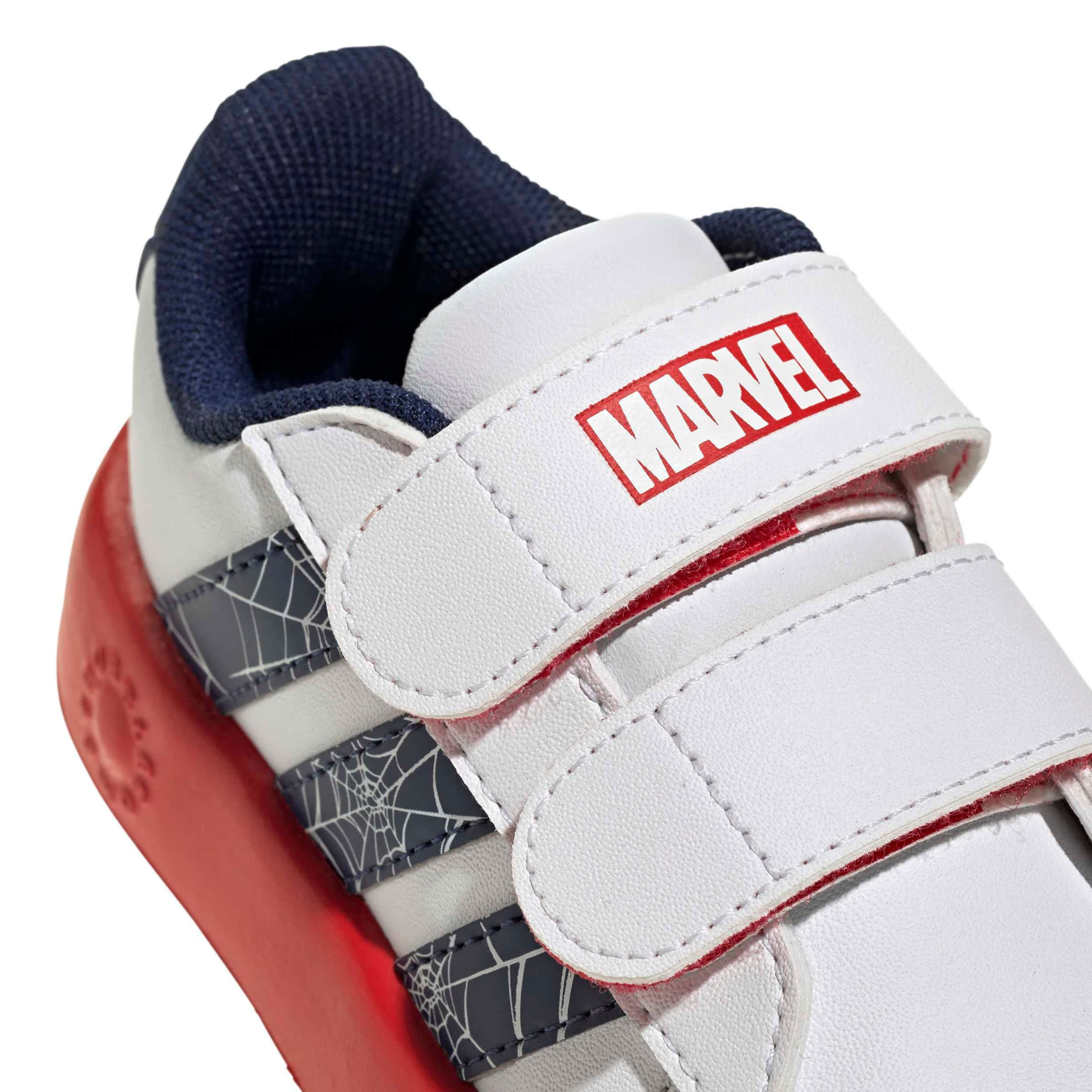 ADIDAS-BOYS TODDLER GRAND COURT SNEAKER-WHITE & DARK BLUE
