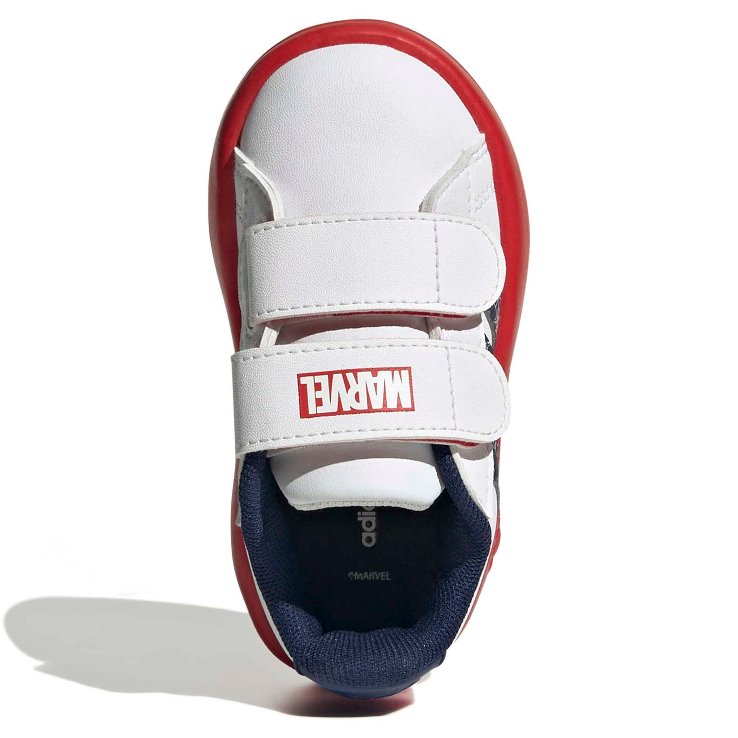 ADIDAS-BOYS TODDLER GRAND COURT SNEAKER-WHITE & DARK BLUE