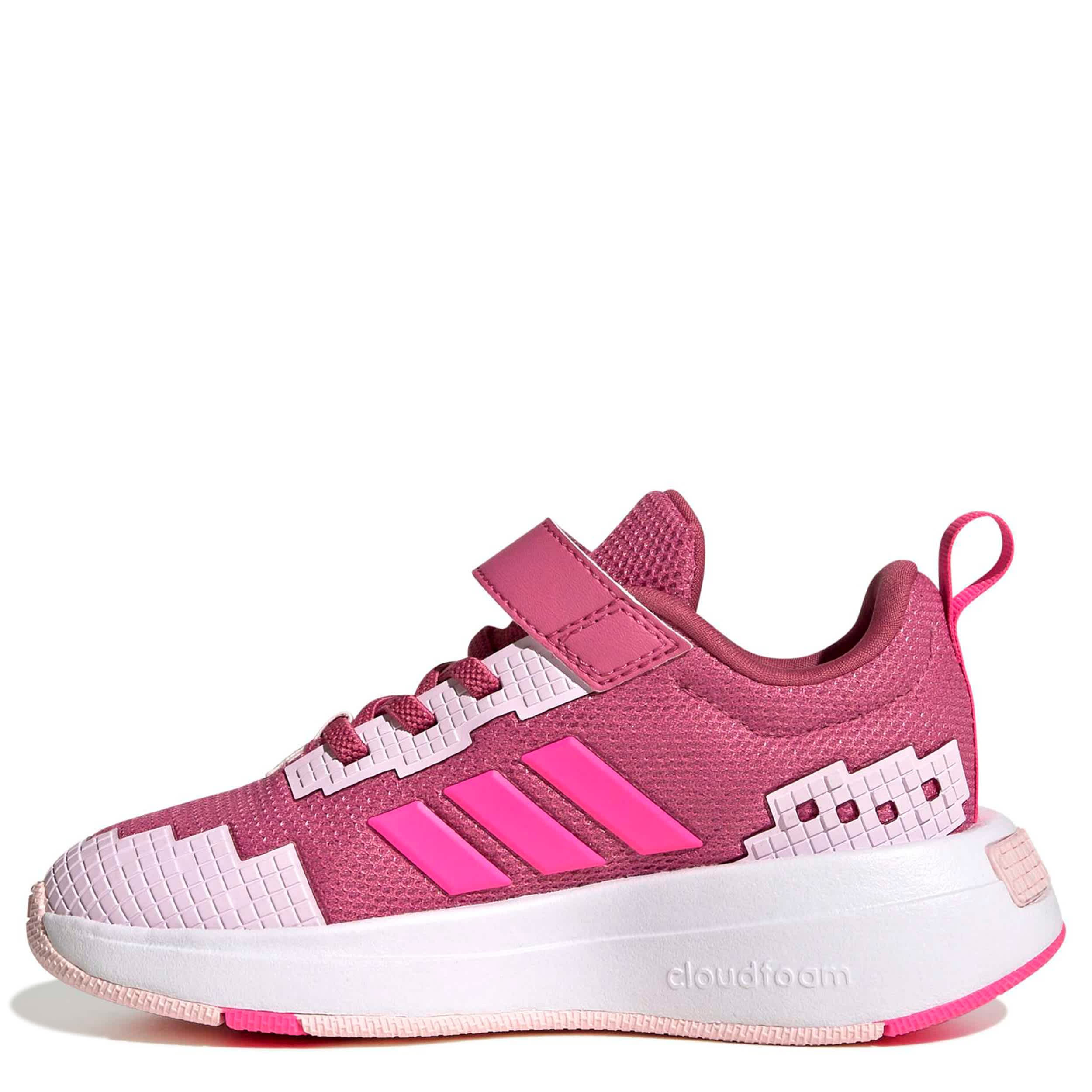 ADIDAS-GIRLS LITTLE KID MINECRAFT PRO SNEAKER-FUSCHIA & PINK