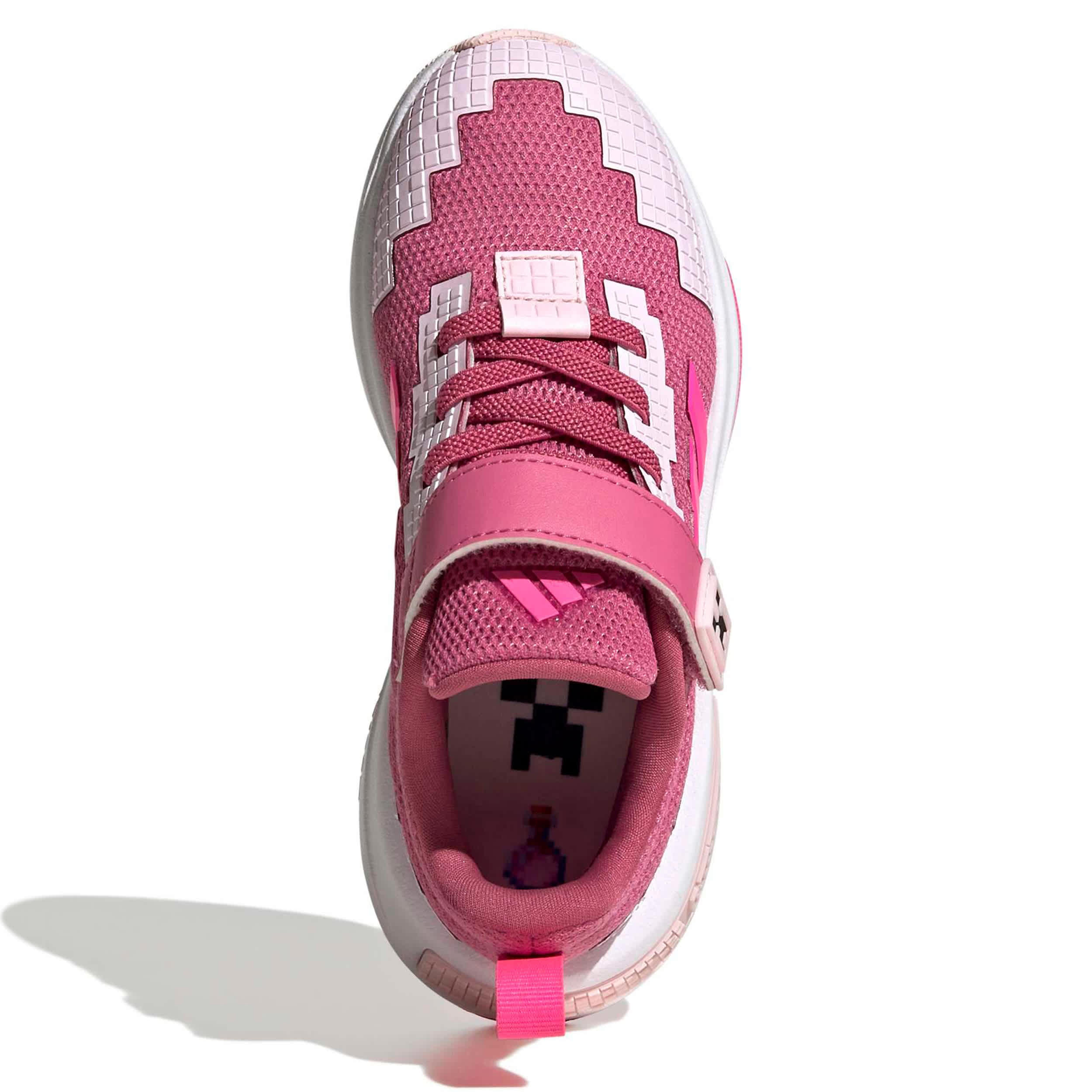 ADIDAS-GIRLS LITTLE KID MINECRAFT PRO SNEAKER-FUSCHIA & PINK