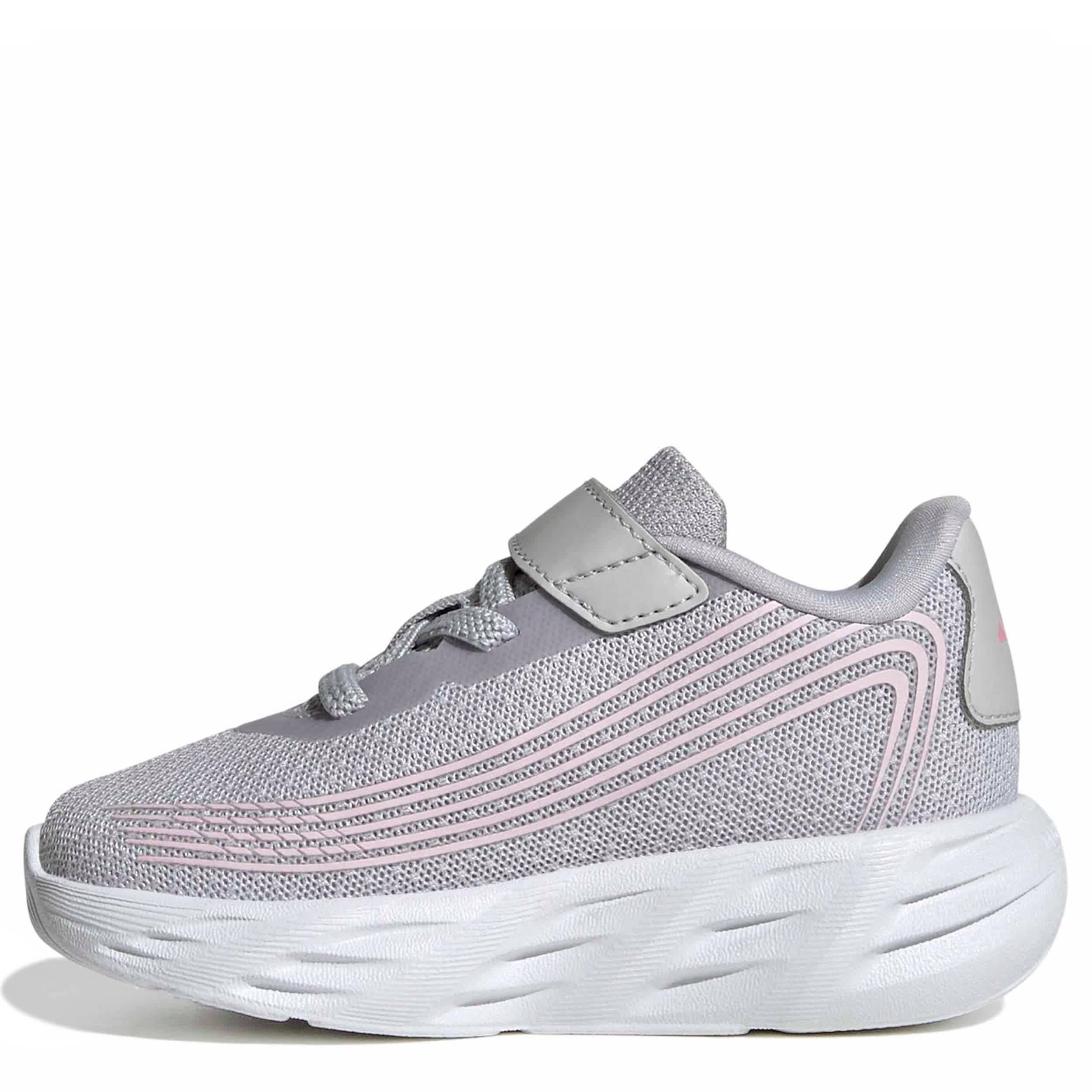 ADIDAS-GIRLS TODDLER GALAXY 8 RUNNING SHOE-GREY & PINK