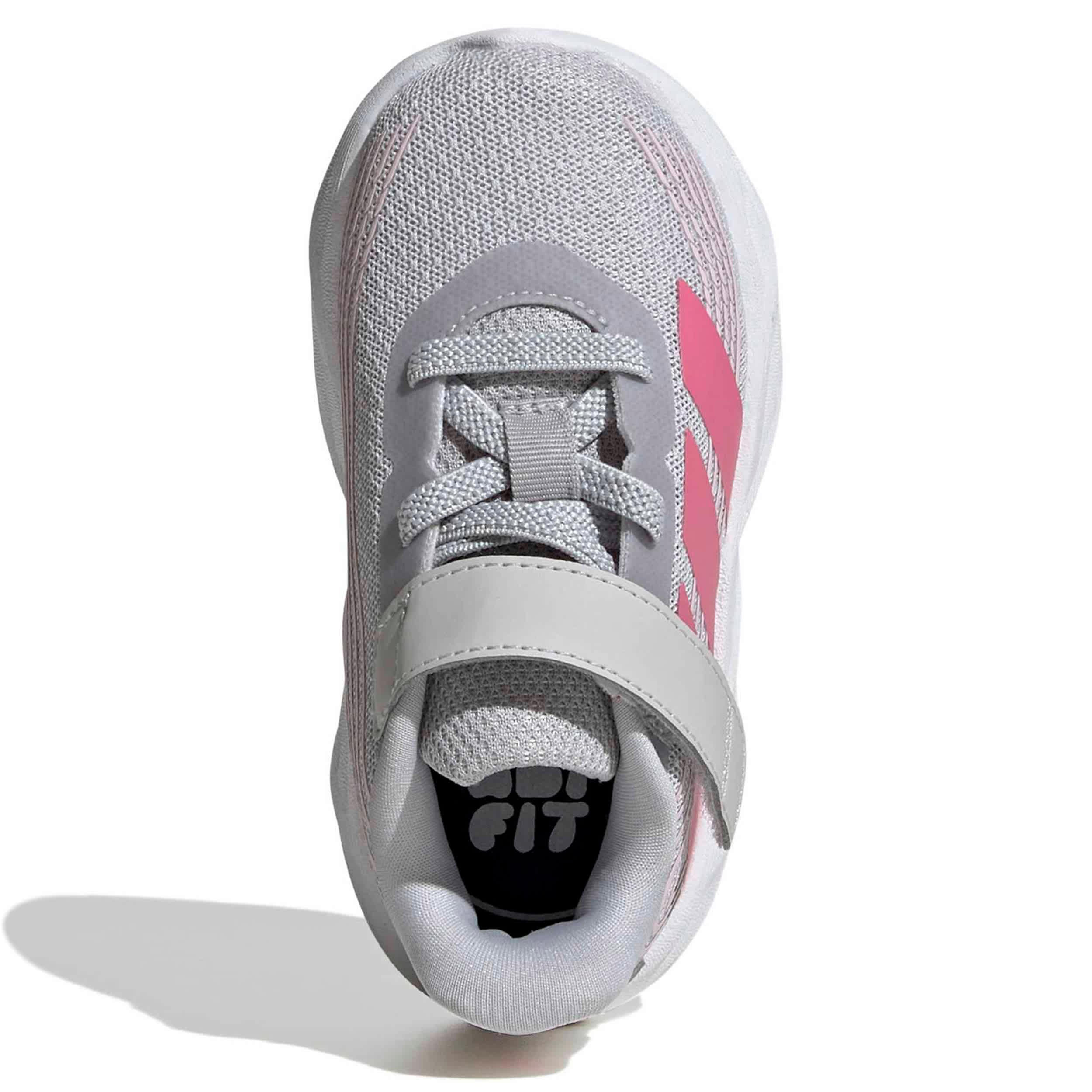 ADIDAS-GIRLS TODDLER GALAXY 8 RUNNING SHOE-GREY & PINK