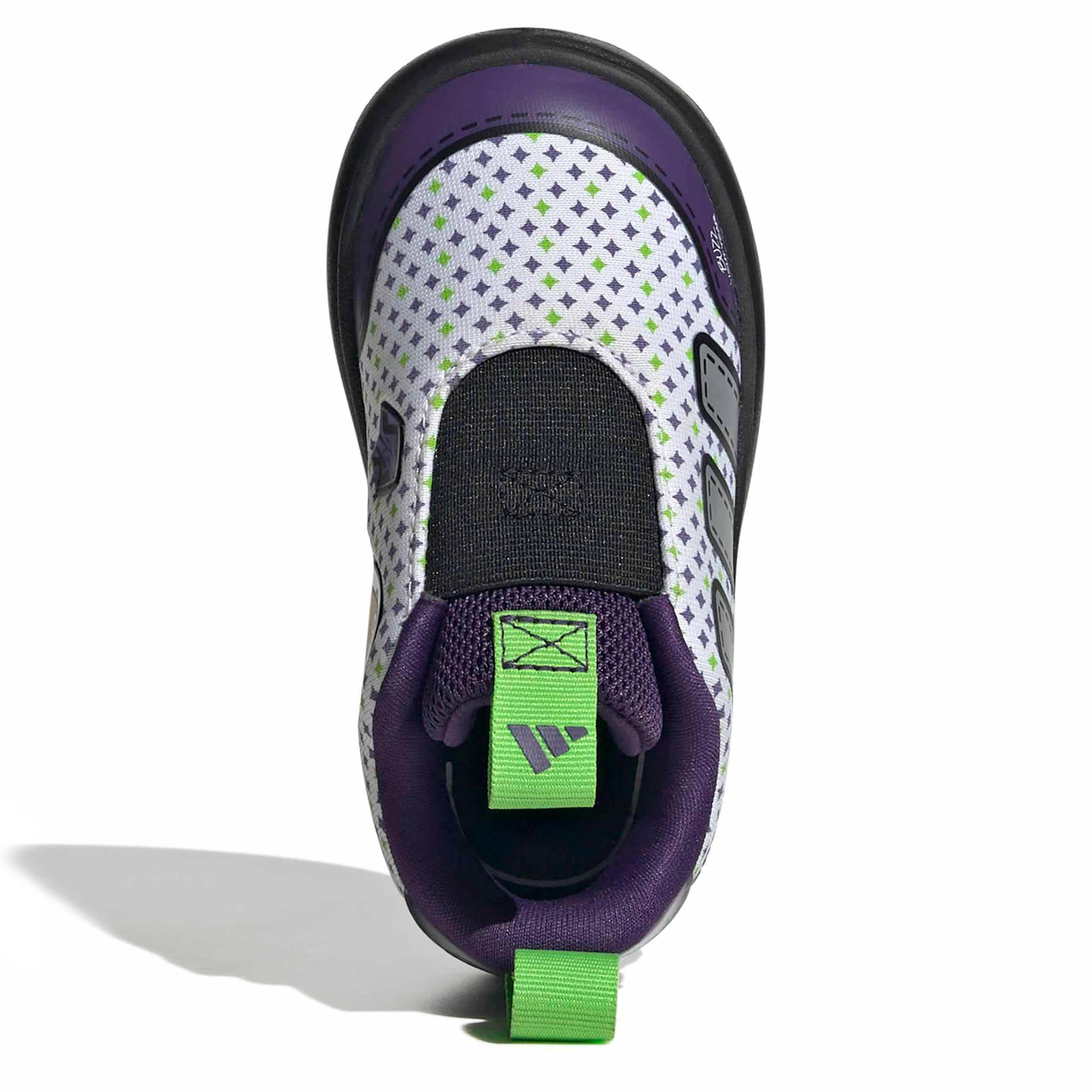 ADIDAS-BOYS TODDLER BUBBLECOMIC SNEAKER-WHITE & SILVER