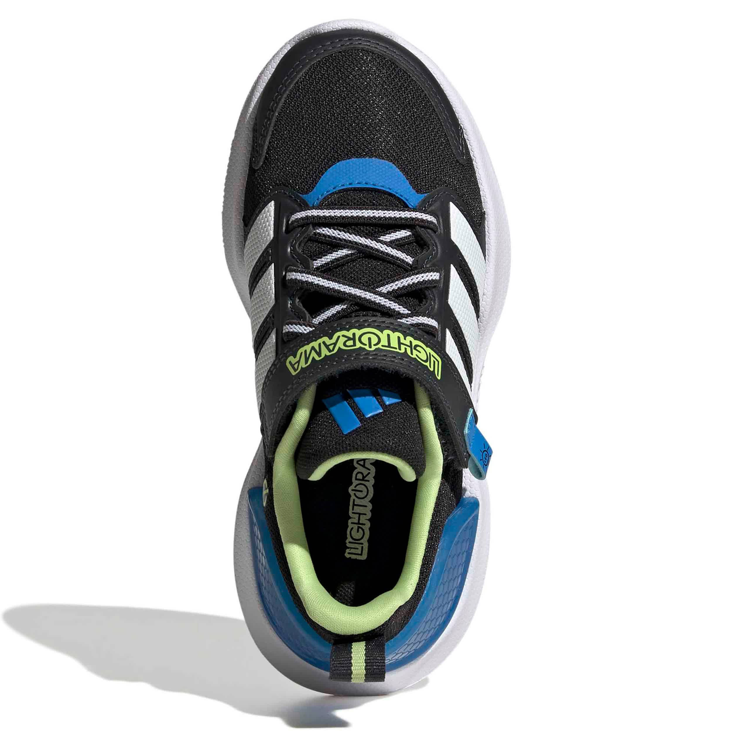 ADIDAS-BOYS LITTLE KID LIGHTORAMA RUNNER SNEAKER-BLACK & WHITE