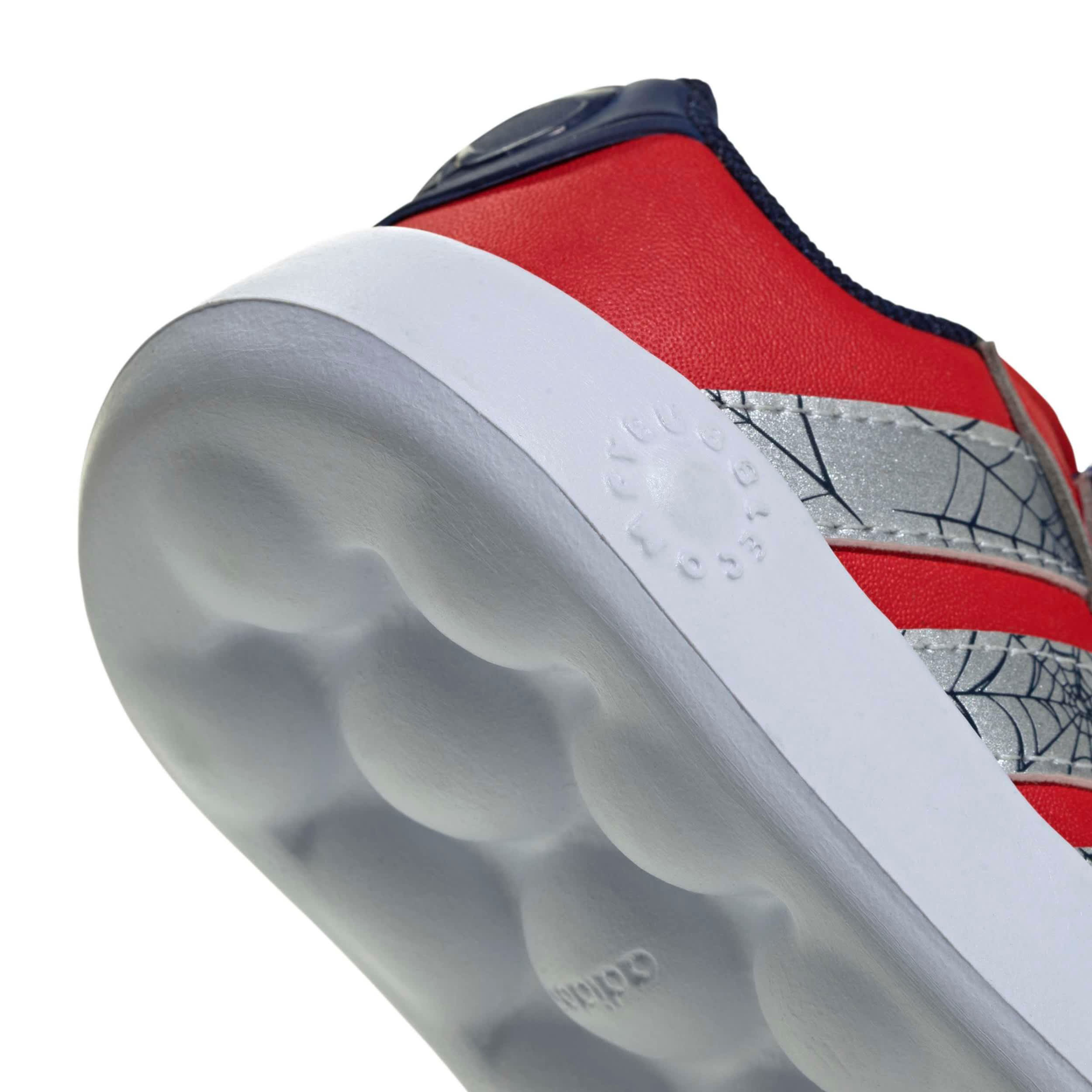 ADIDAS-BOYS TODDLER GRAND COURT SNEAKER-RED & SILVER