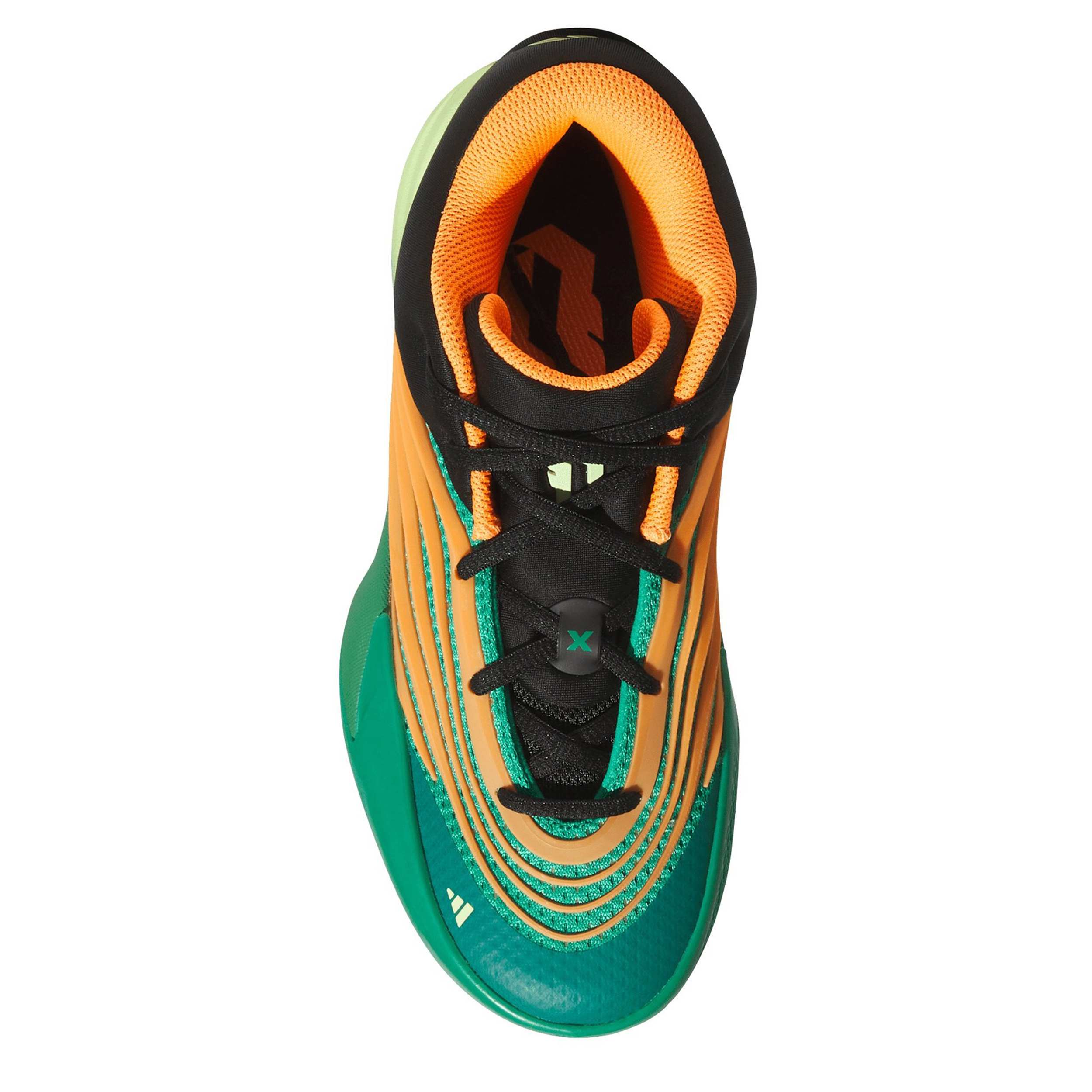 ADIDAS-BOYS BIG KID DAME X BASKETBALL SHOE-GREEN & ORANGE