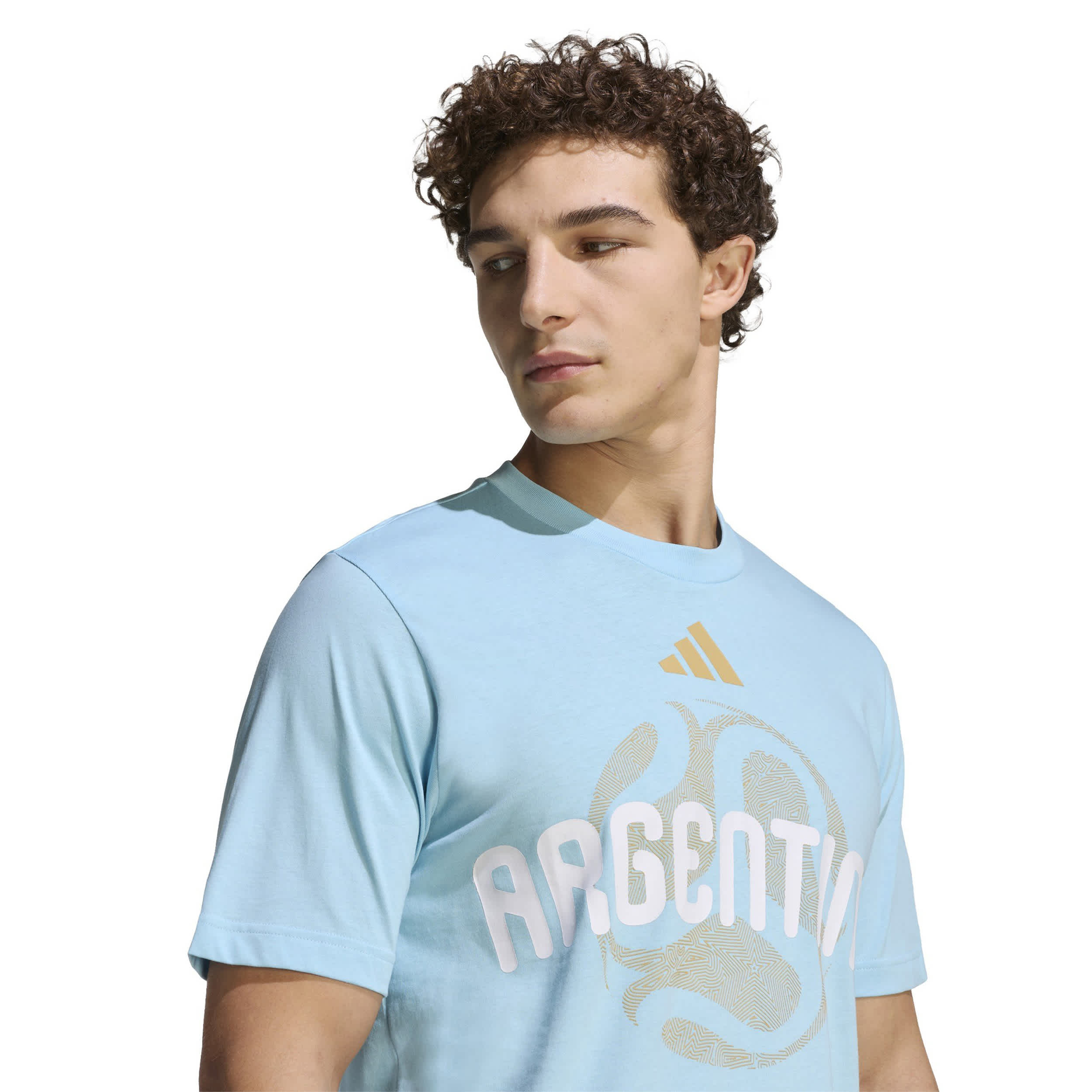 ADIDAS-MENS WORLD CUP ARGENTINA T-SHIRT-LIGHT BLUE & ASSORTED