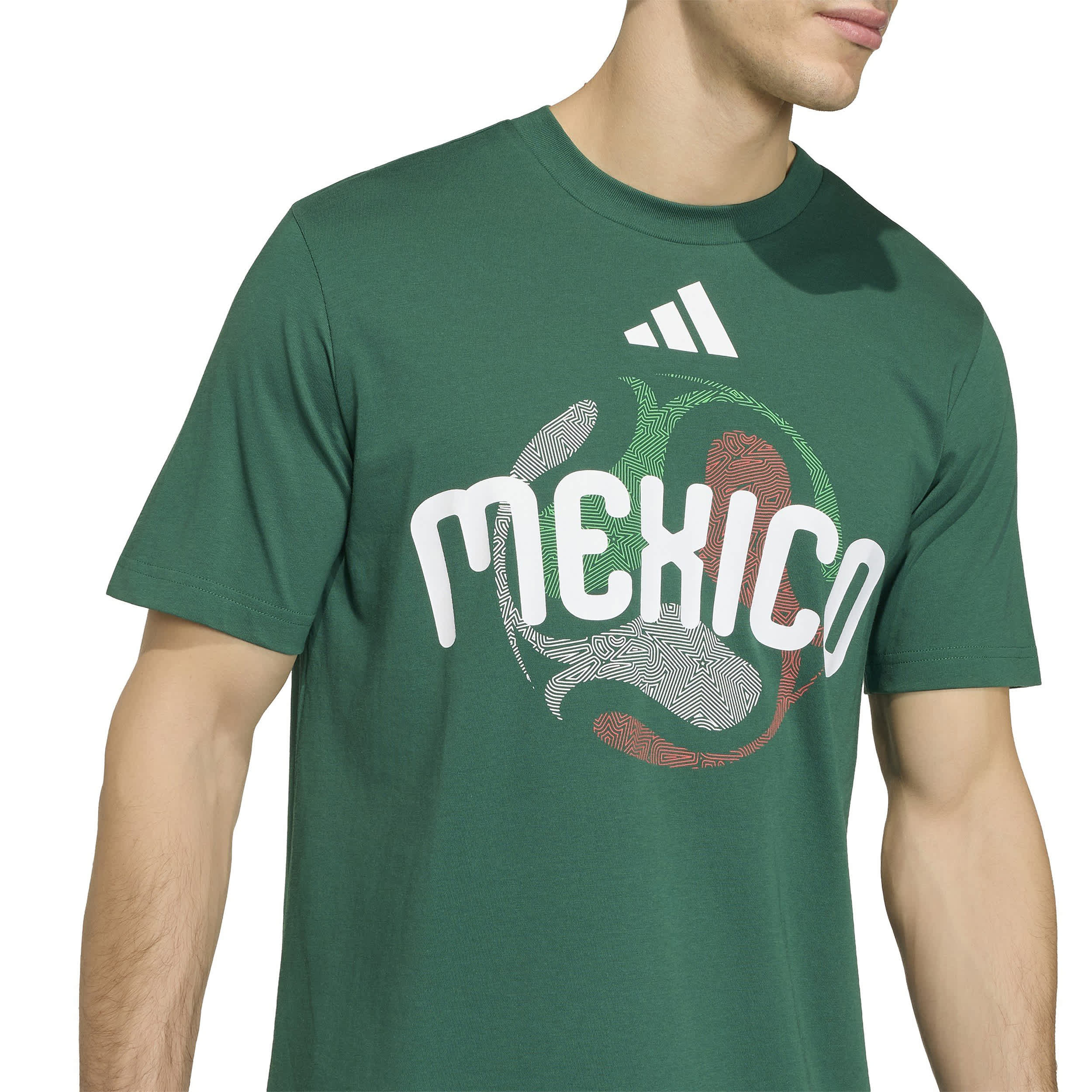 ADIDAS-MENS WORLD CUP MEXICO T-SHIRT-GREEN & ASSORTED