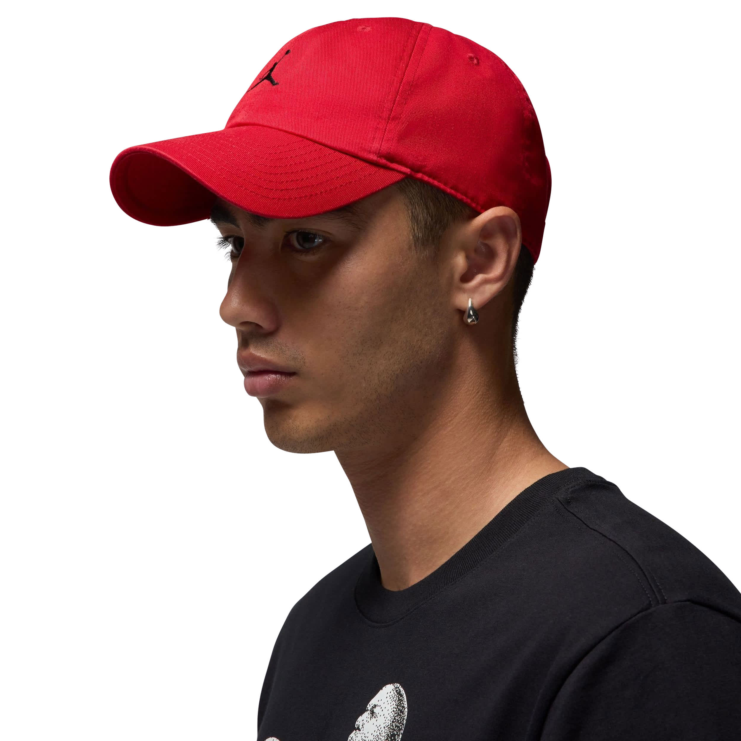 JORDAN-MENS M/L HAT-RED & BLACK