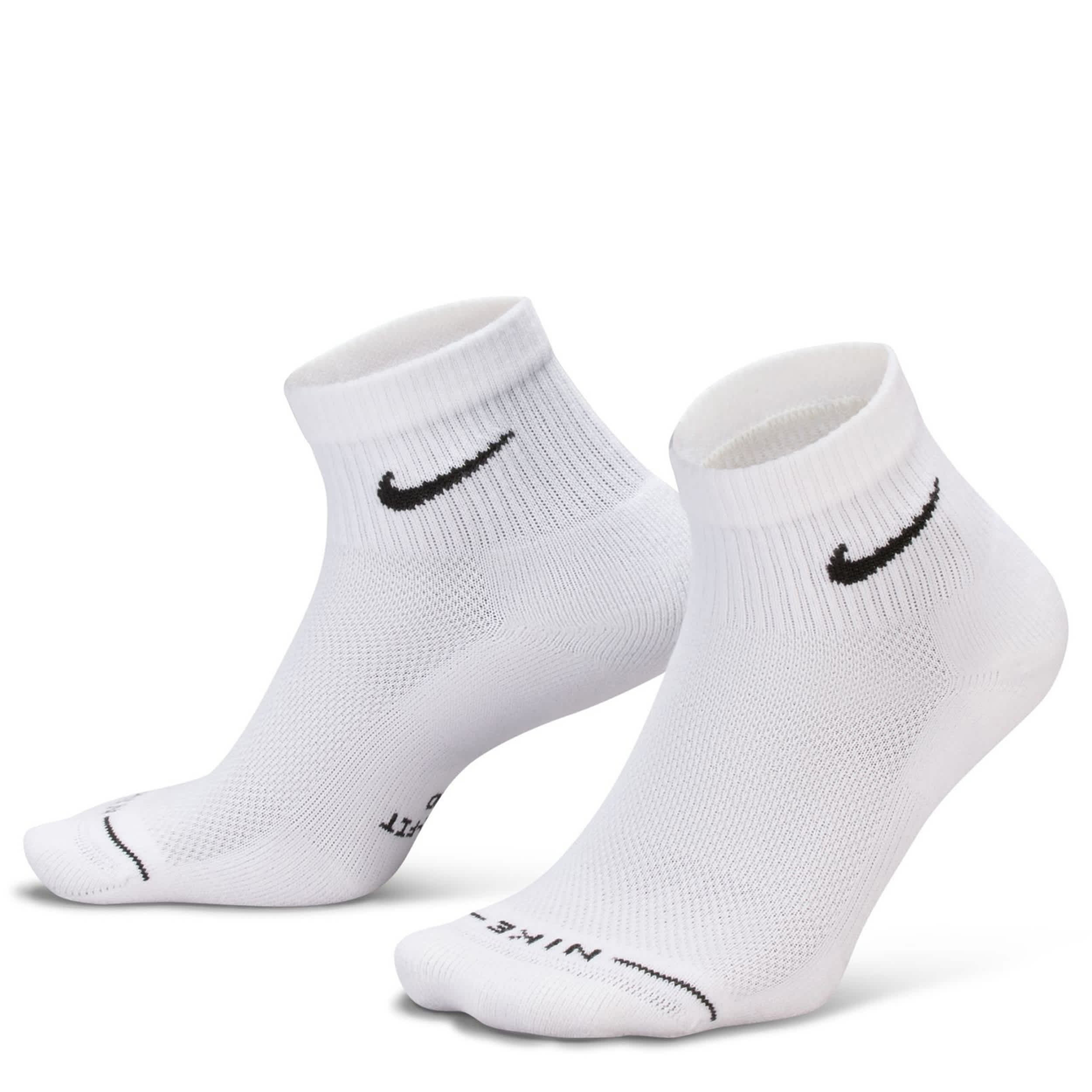 NIKE-MENS MEDIUM ELEVATED QUARTER SOCKS 6 PAIRS-ASSORTED & 